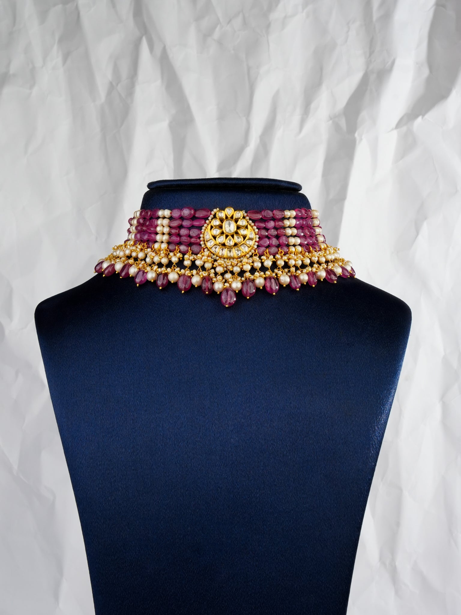 Valrie Polki Bead Choker