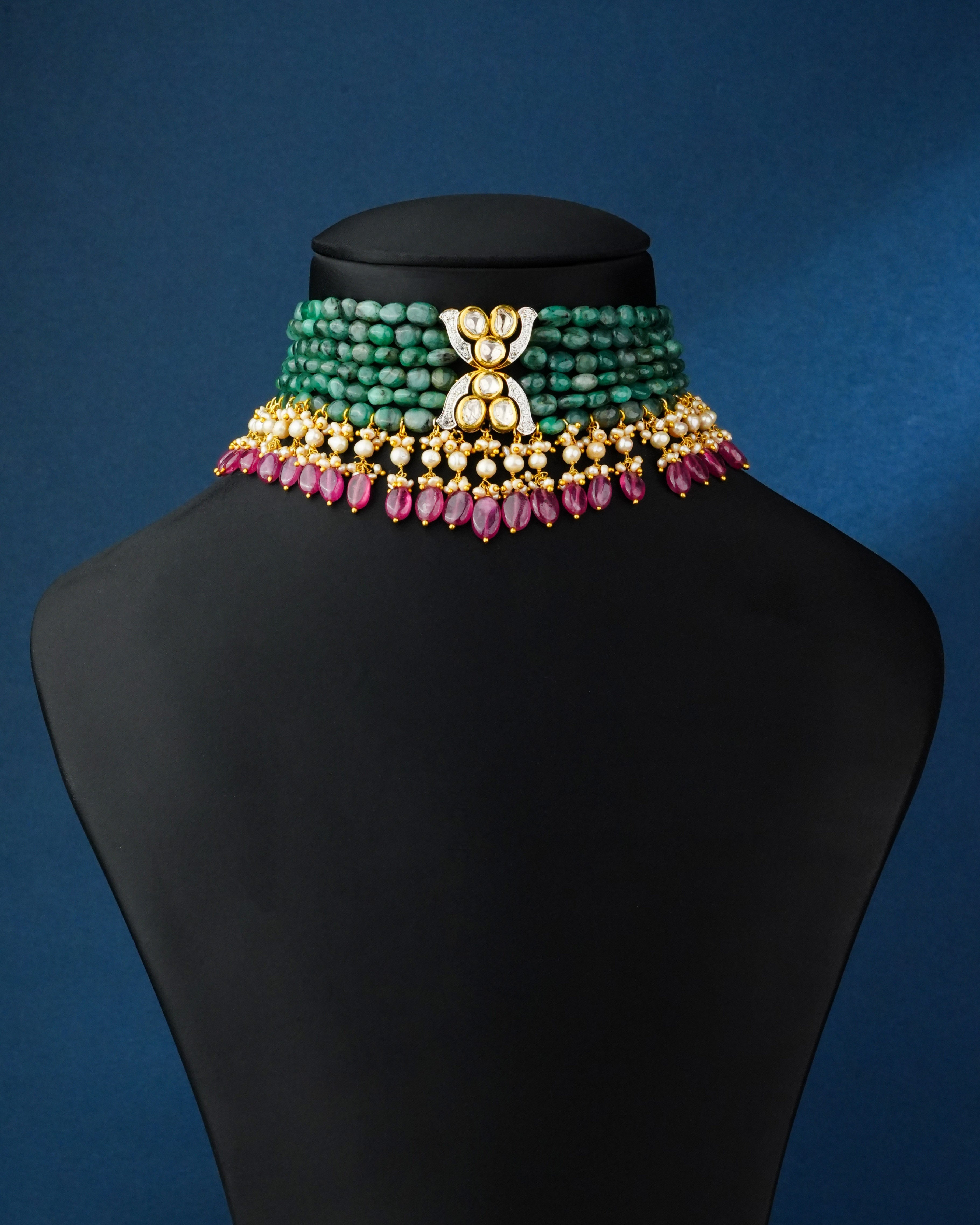 Naima Polki And Diamond Bead Choker