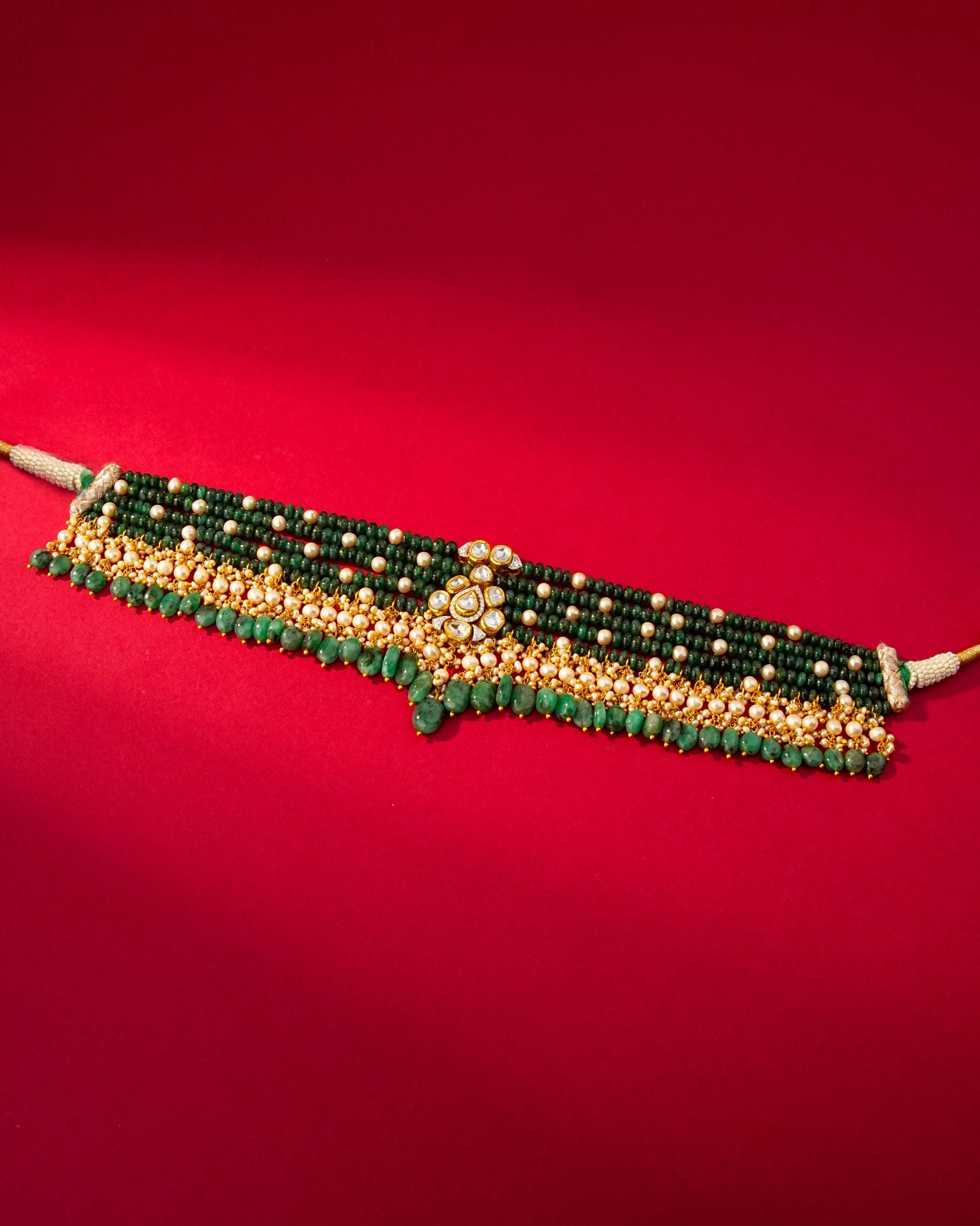 Gauri Polki And Diamond Bead Choker