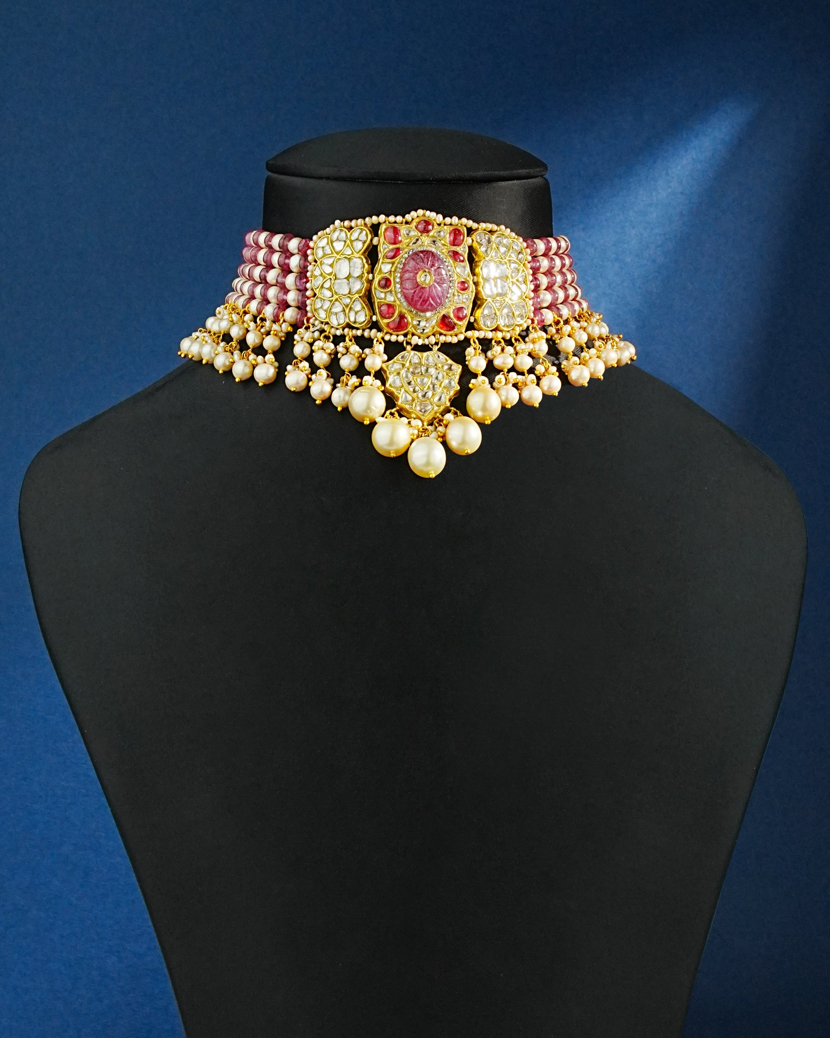 Nerisa Polki Bead Choker