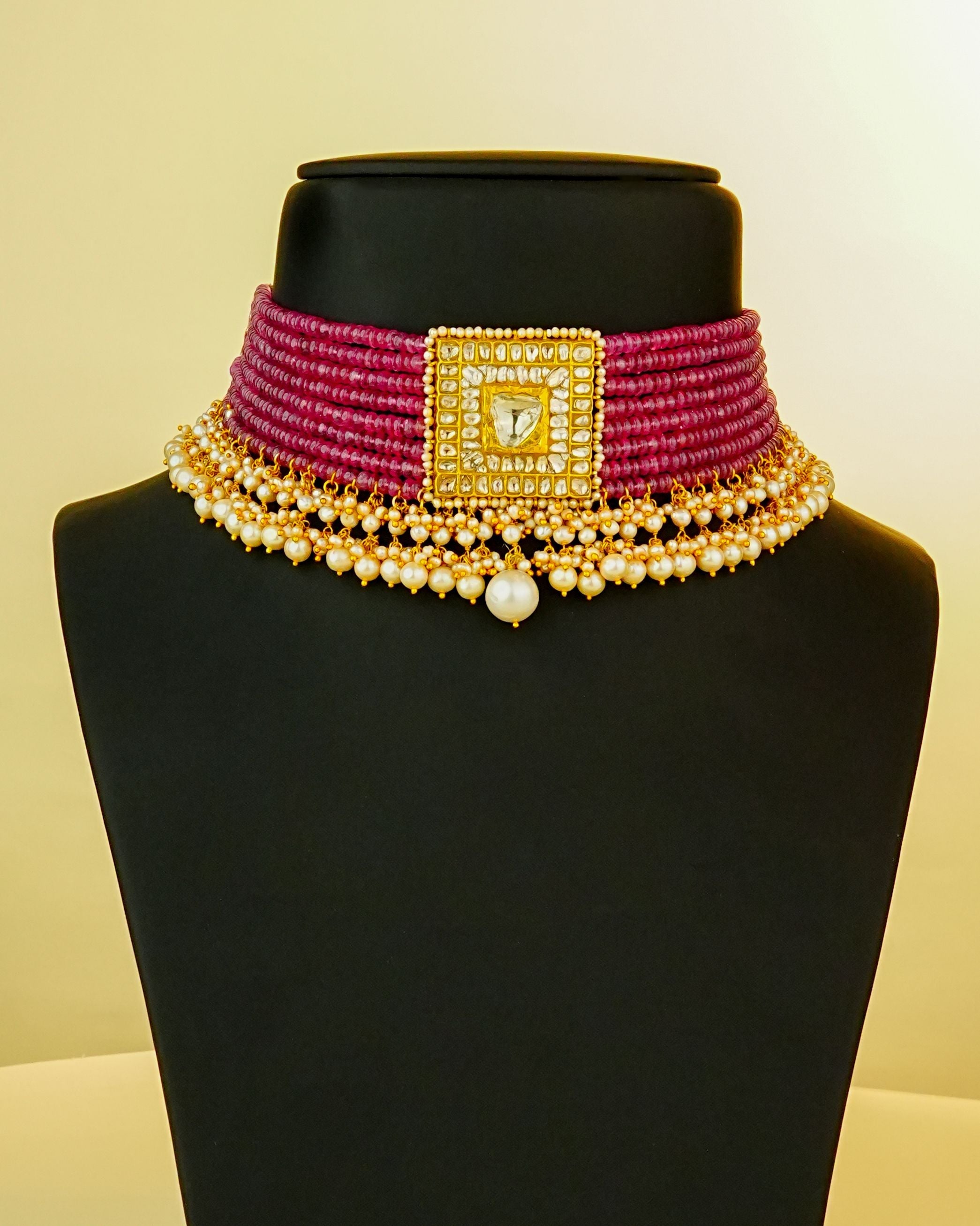 Tushika Polki Bead Choker