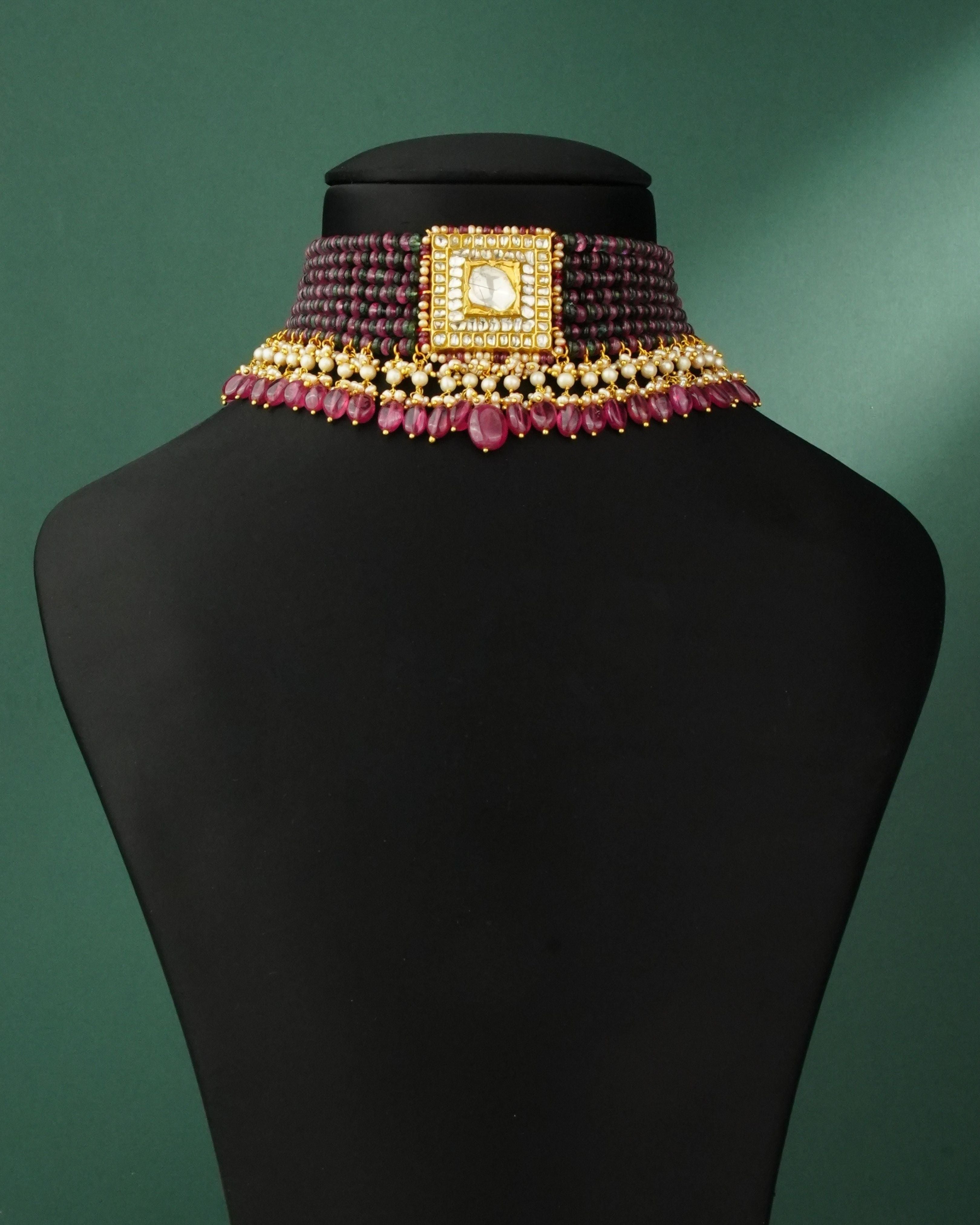 Supriya Polki Bead Choker