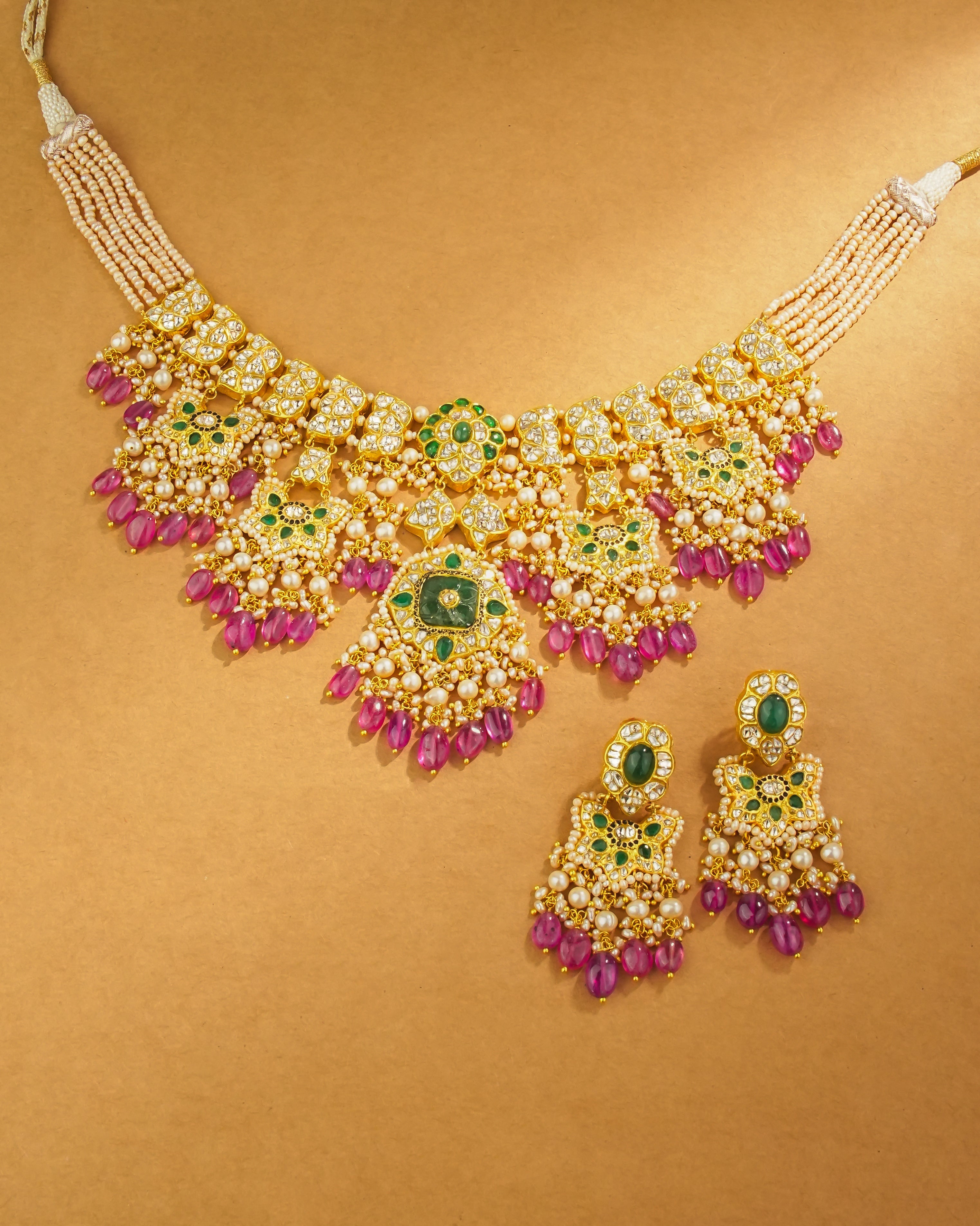 Drisha Polki Long Earrings