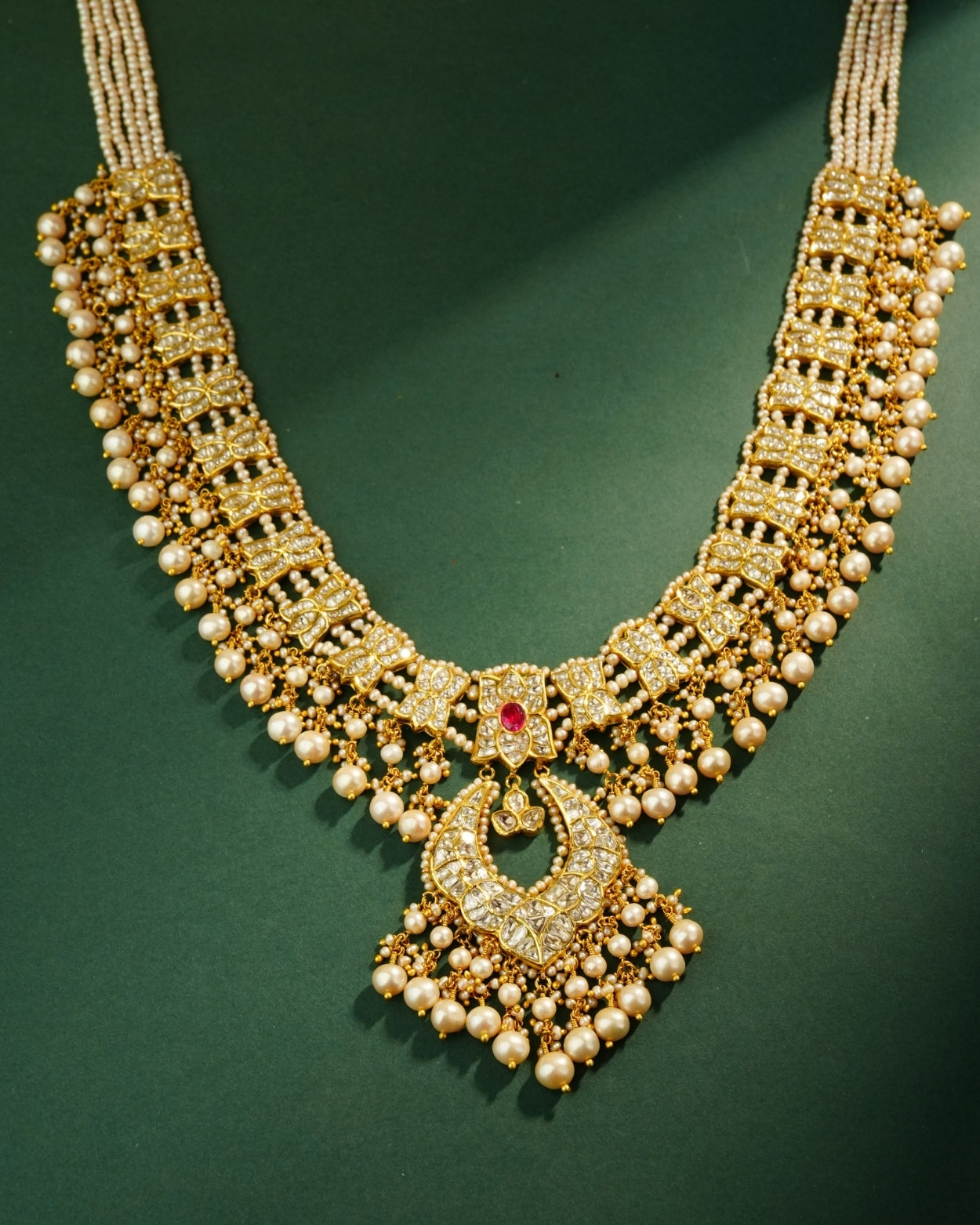 Mavis Polki Long Necklace