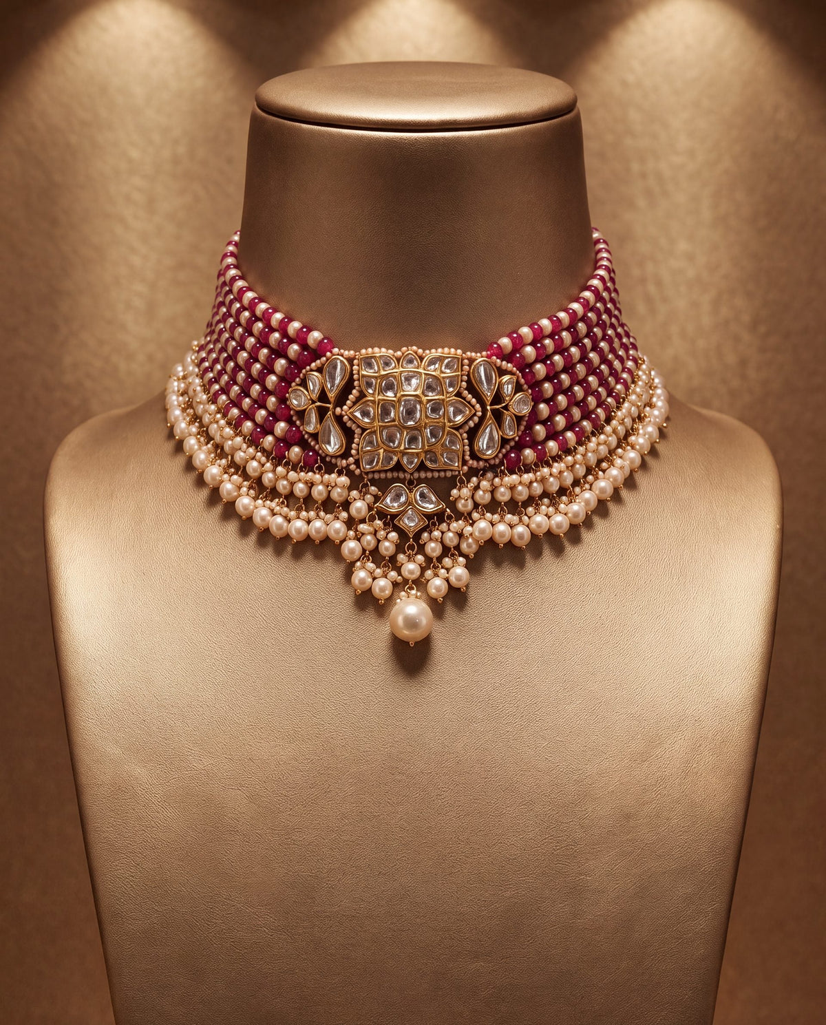 Nahila Polki Bead Choker