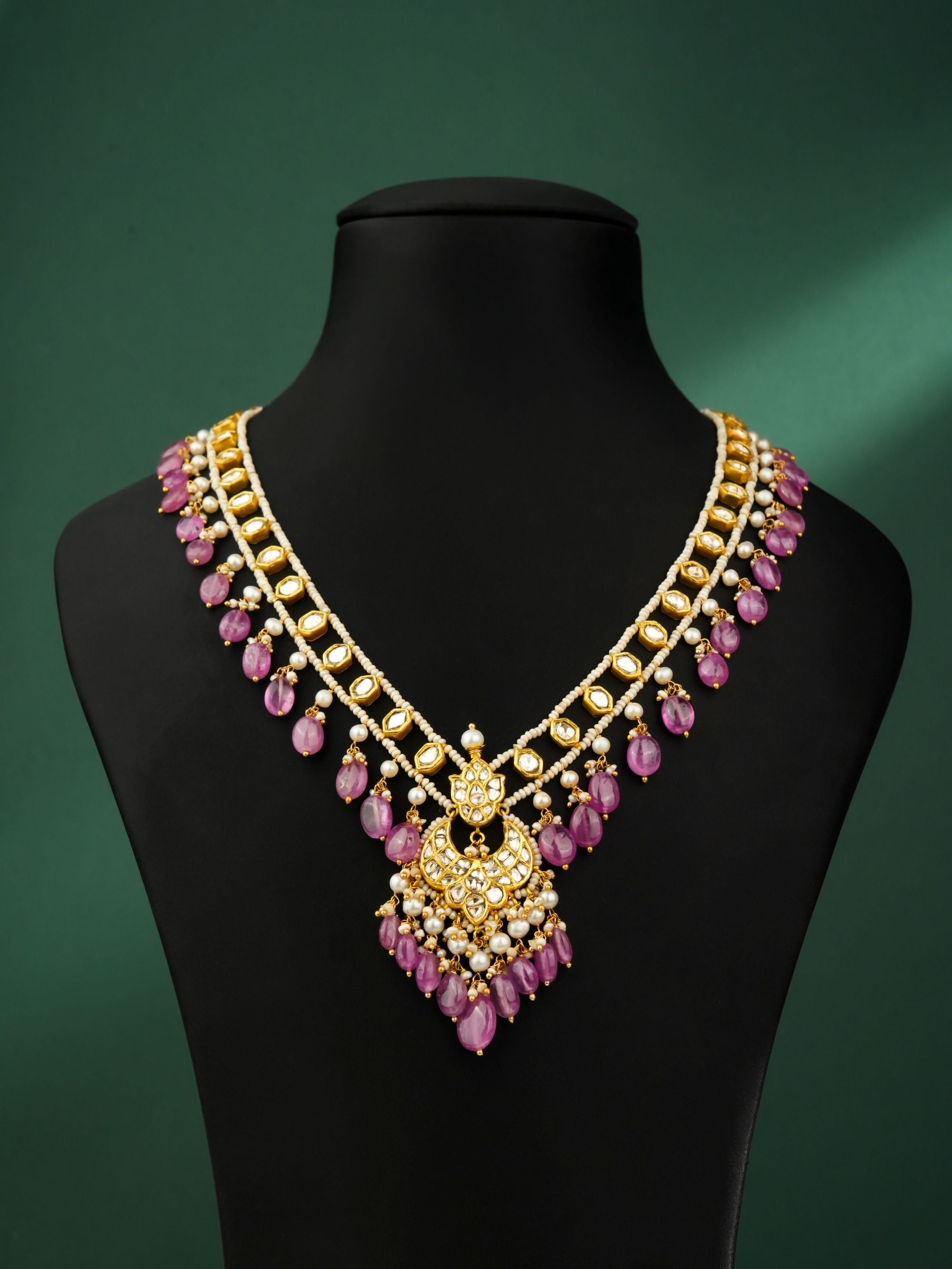 Deepali Polki And Diamond Long Necklace