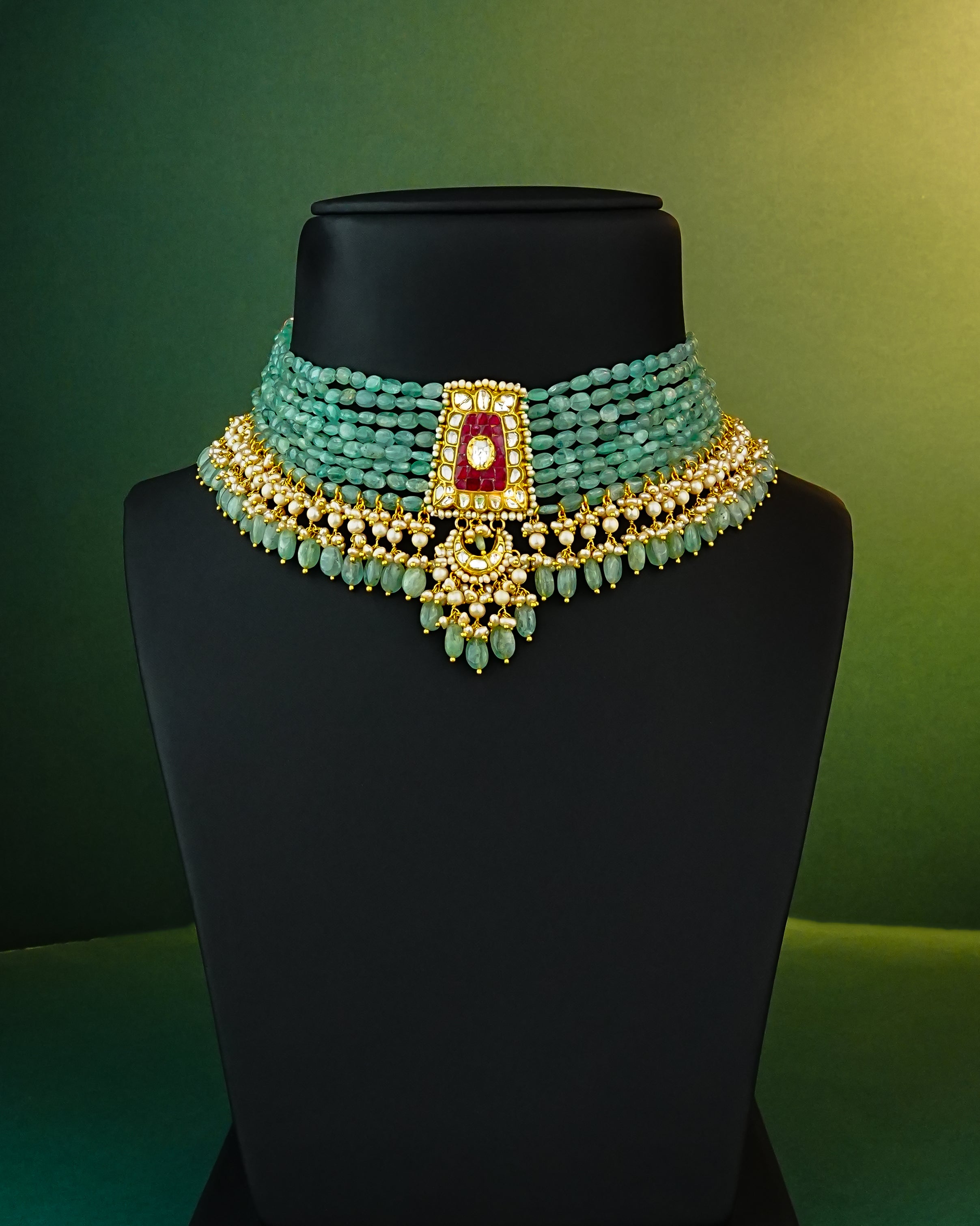 Varsha Polki Bead Choker