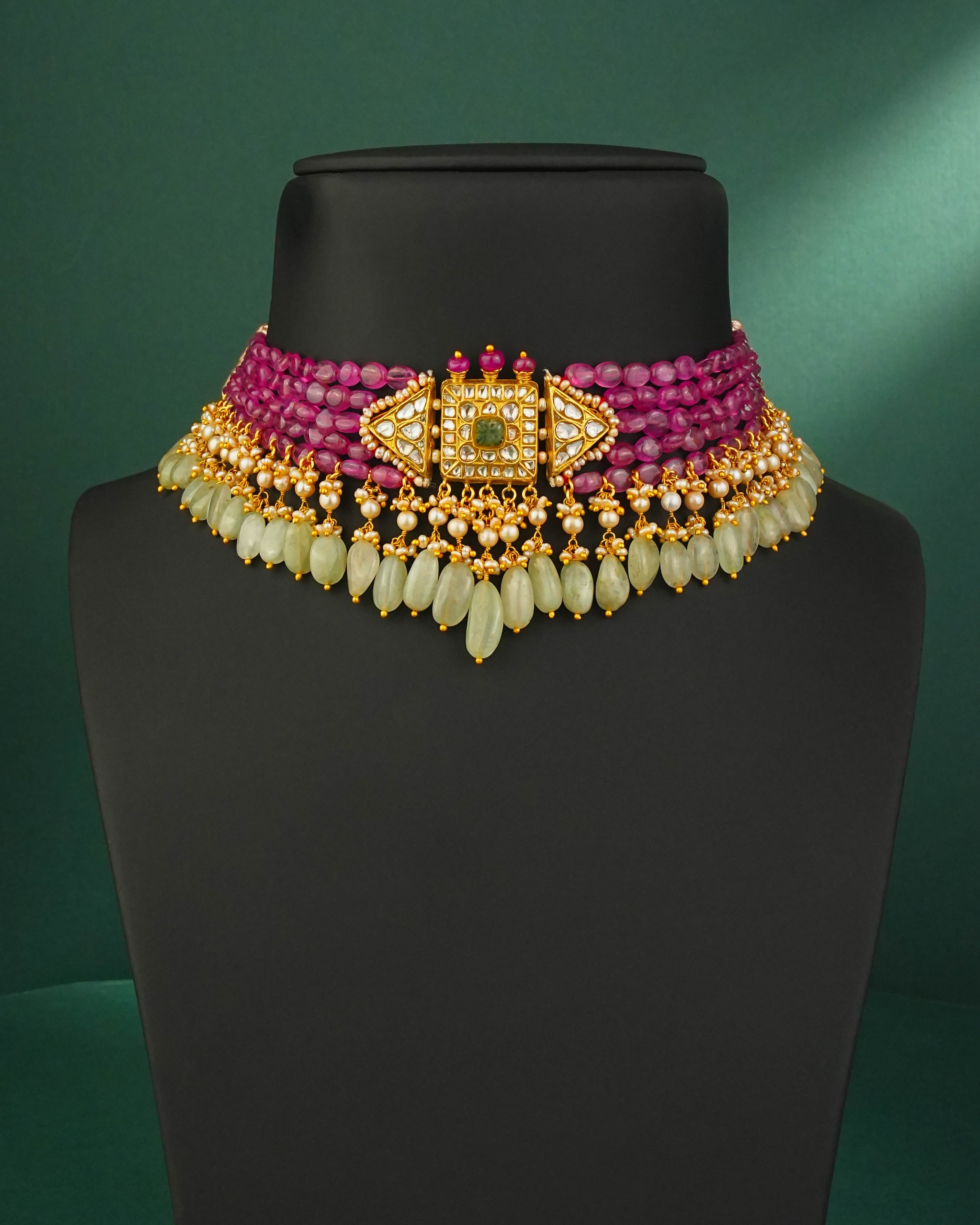 Kashvi Polki Bead Choker