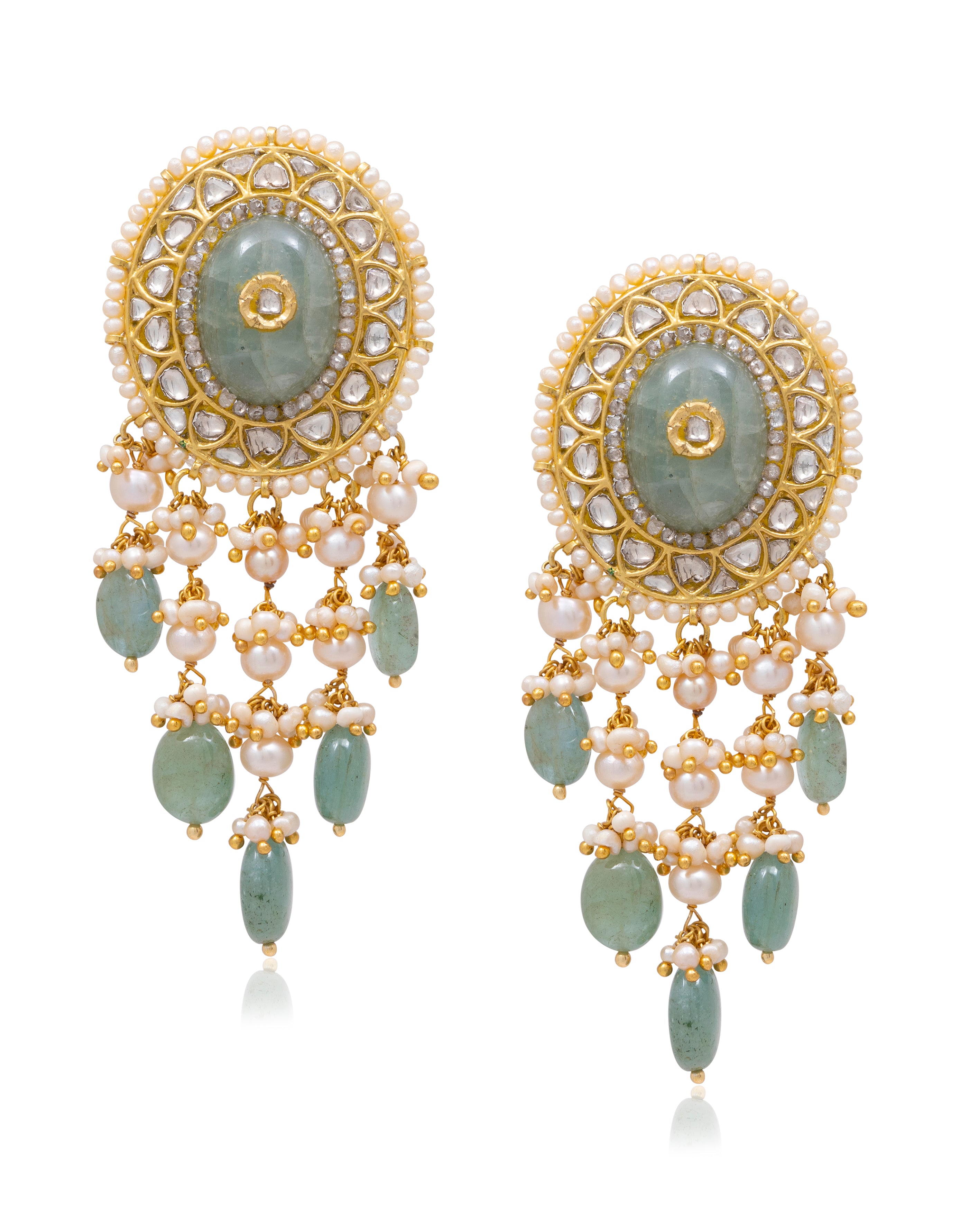 Geeta Necklace And Neera Tops Polki Set