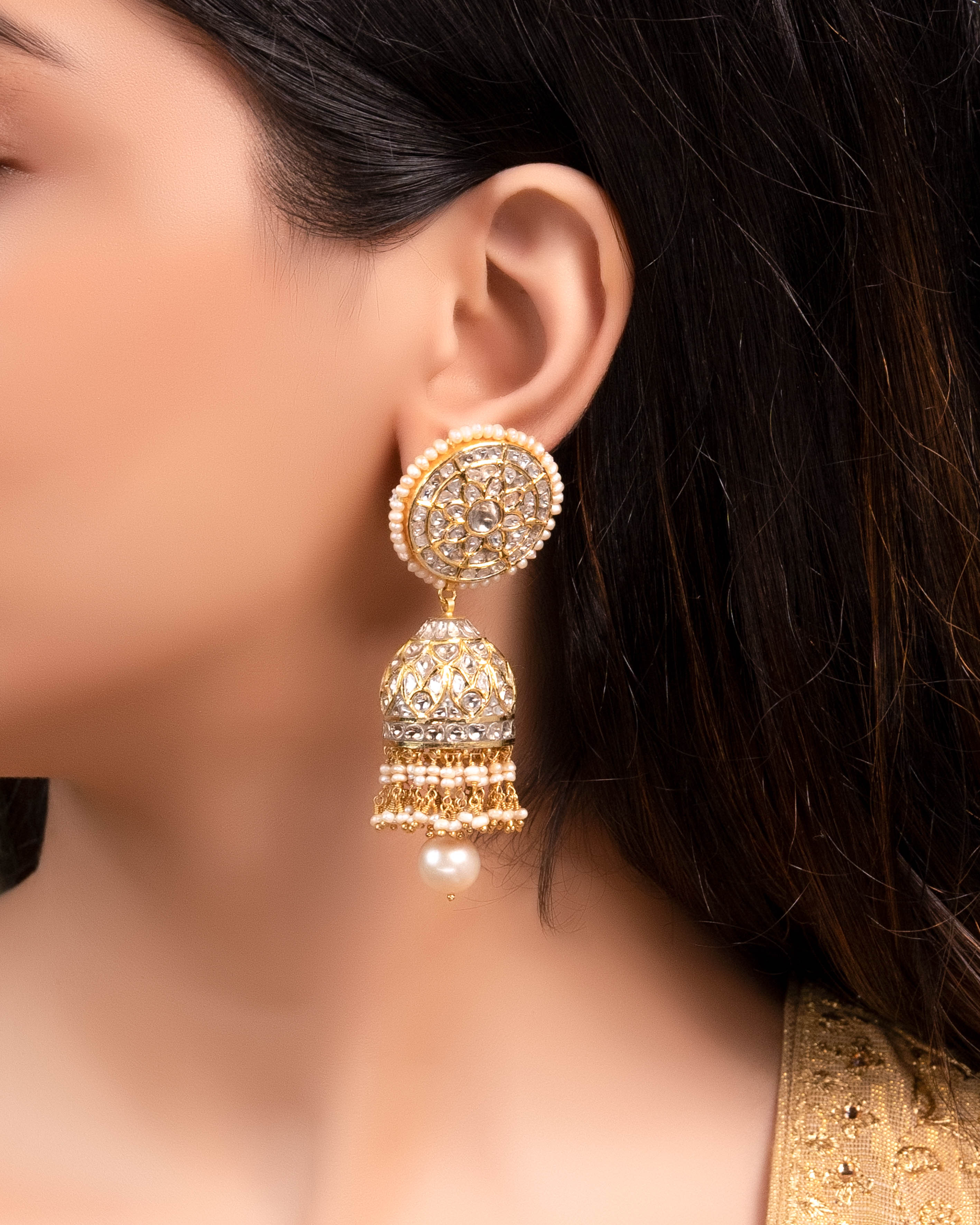Urvashi Polki Jhumkas