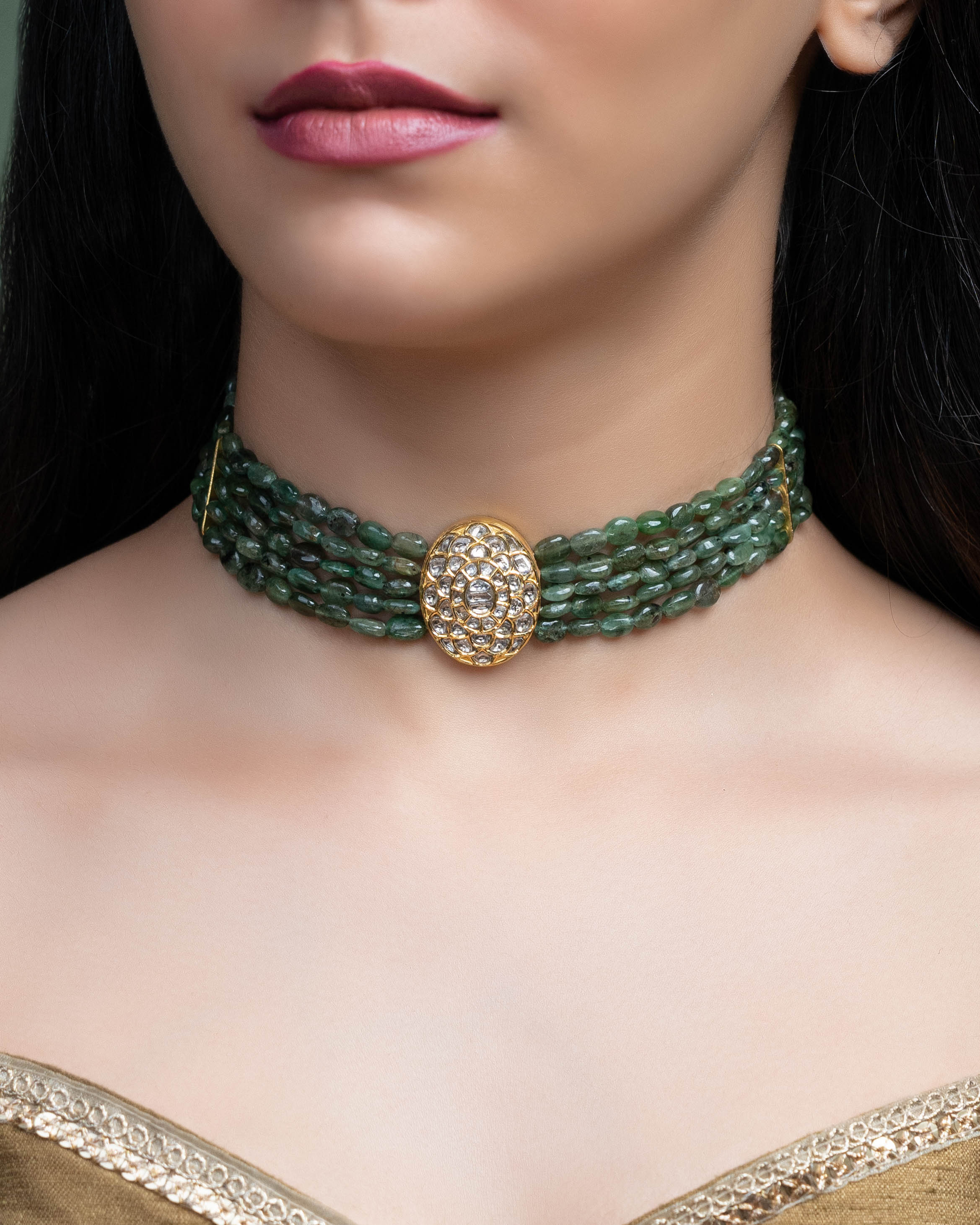 Latasha Polki Bead Choker