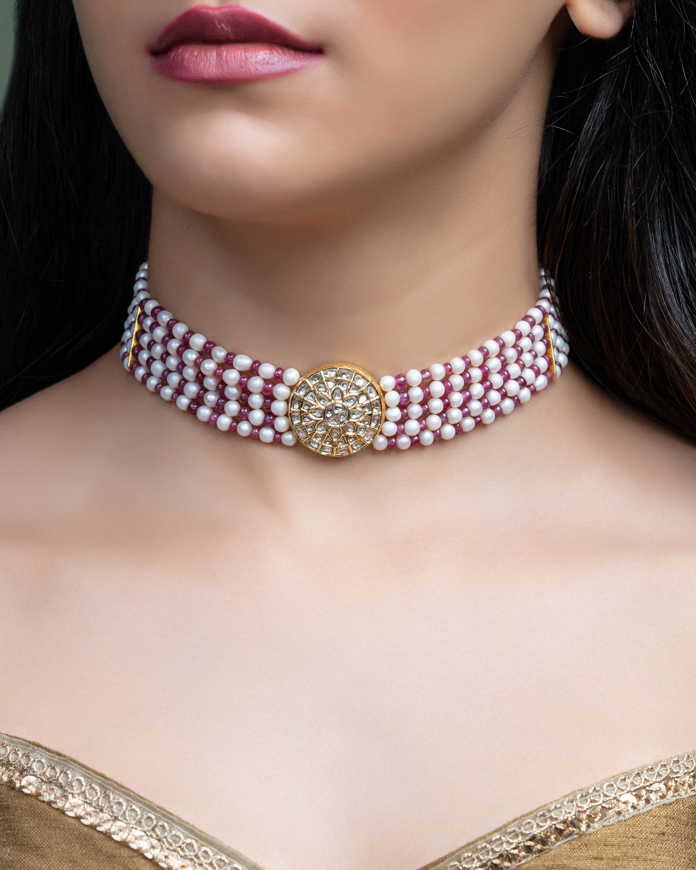 Araminta Polki Bead Choker