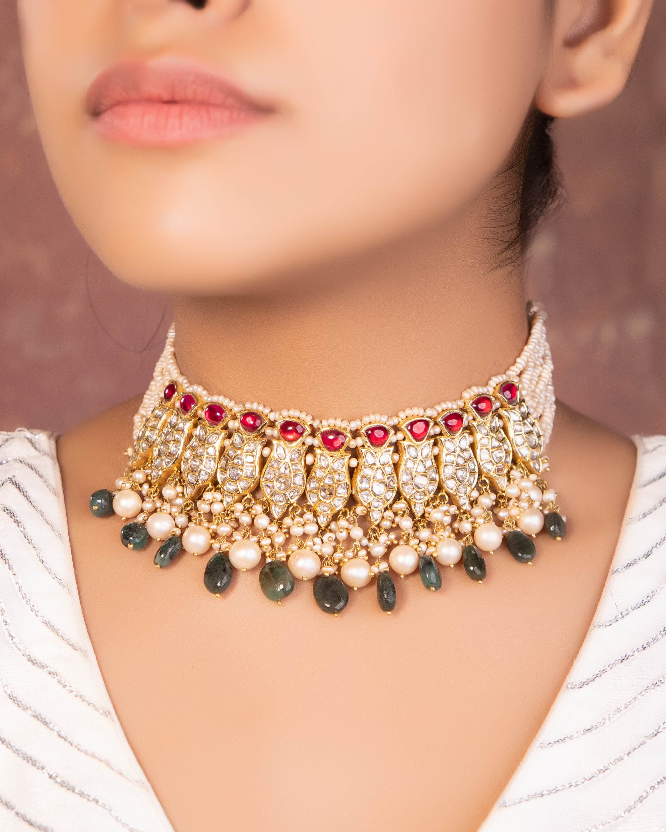 Matsya Polki Choker