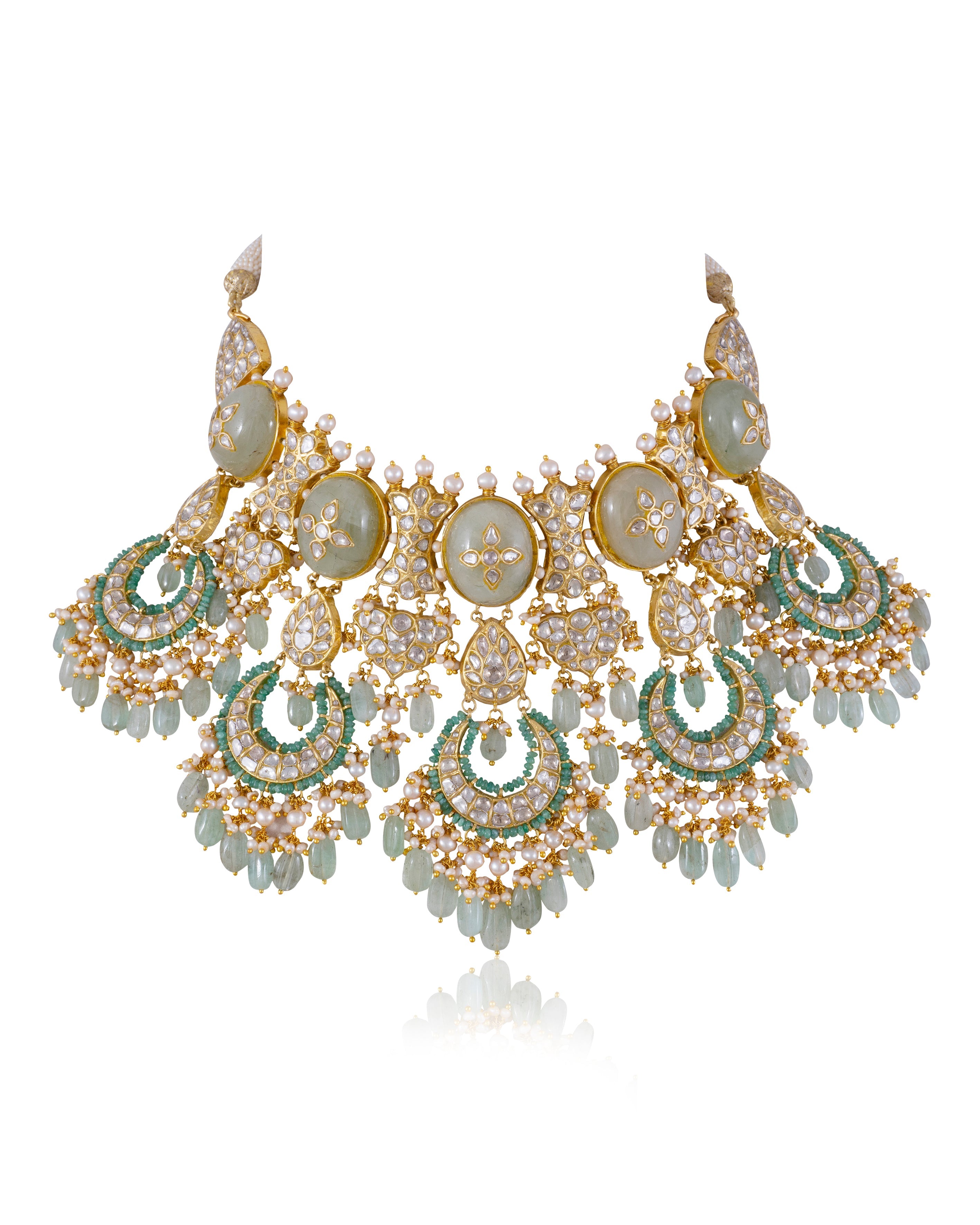 Geeta Necklace And Neera Tops Polki Set