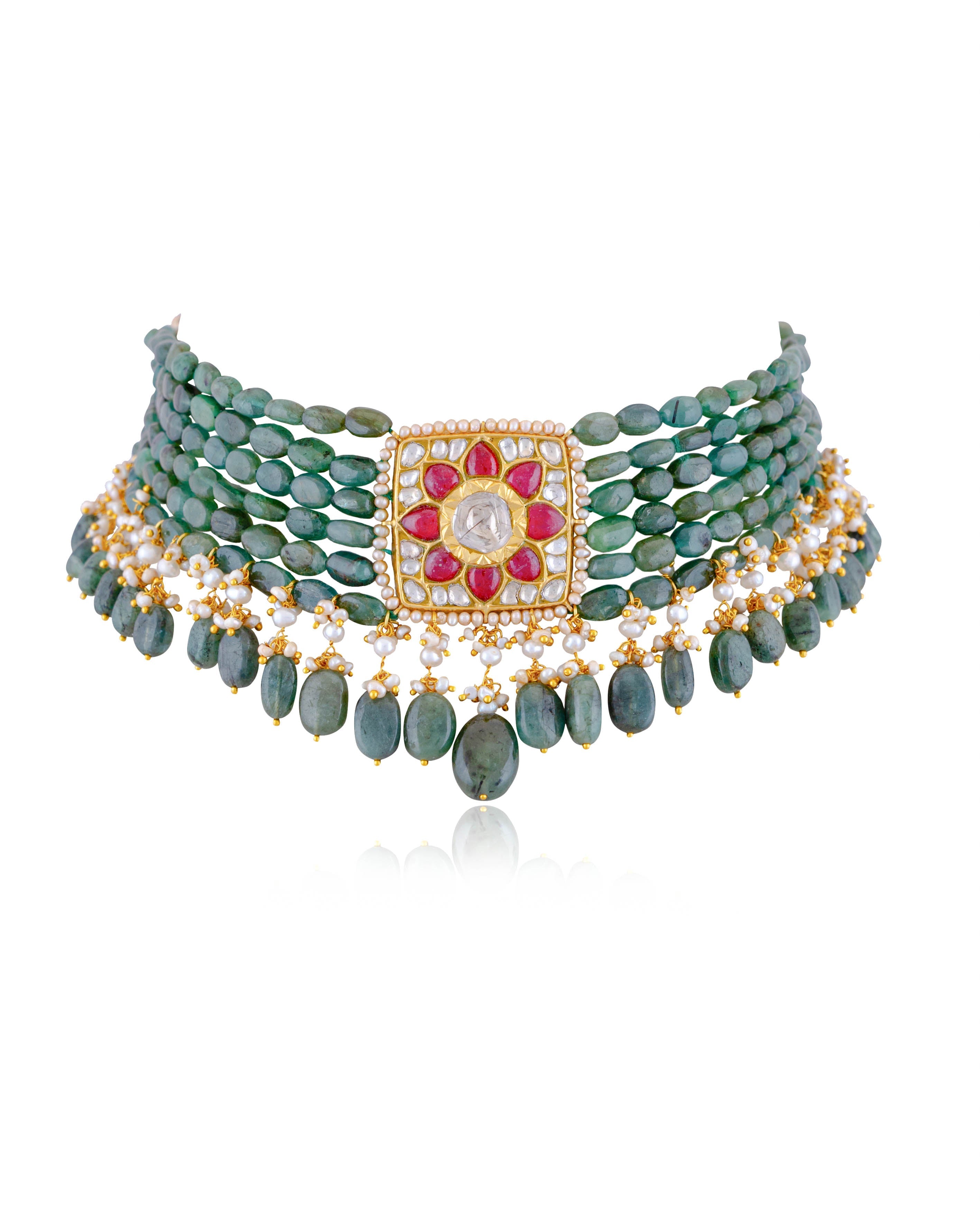 Kiara Polki Bead Choker
