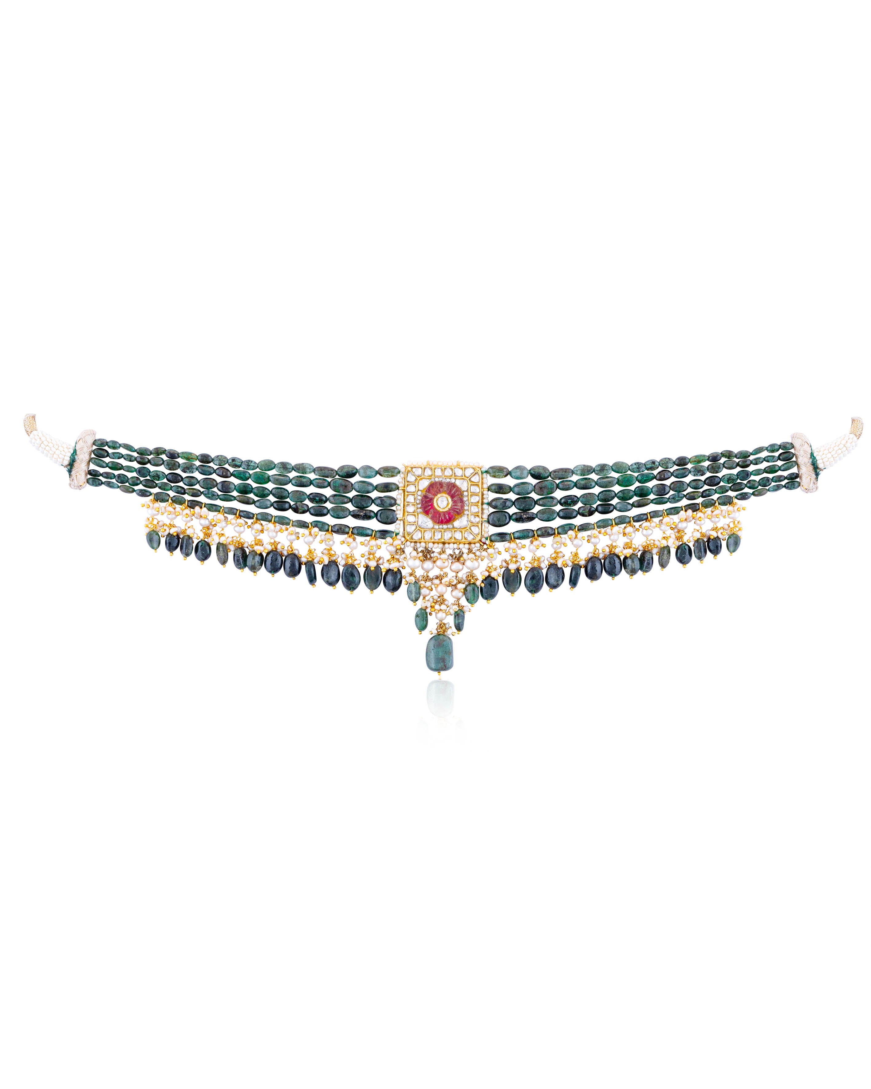 Kaeya Polki Bead Choker