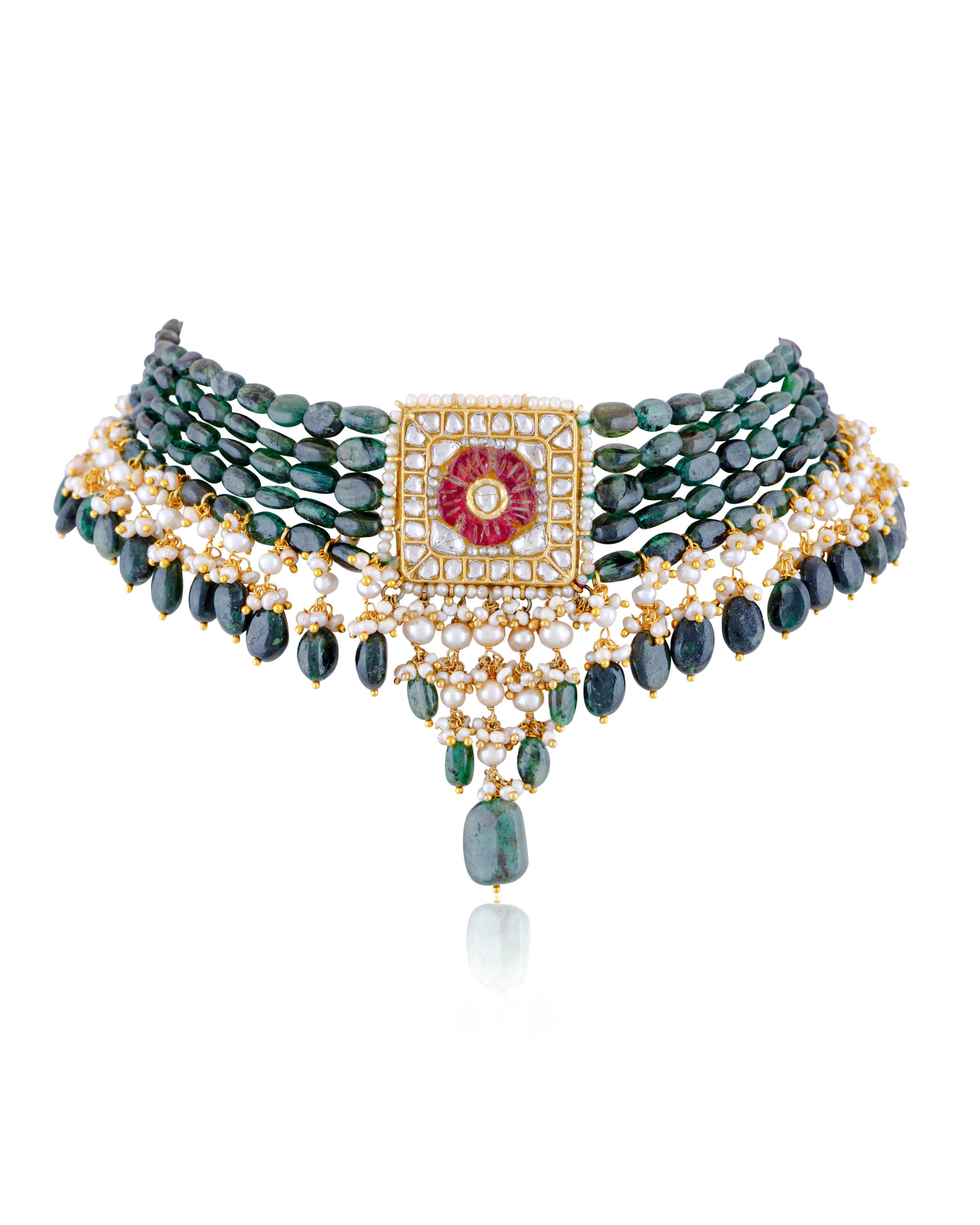 Kaeya Polki Bead Choker