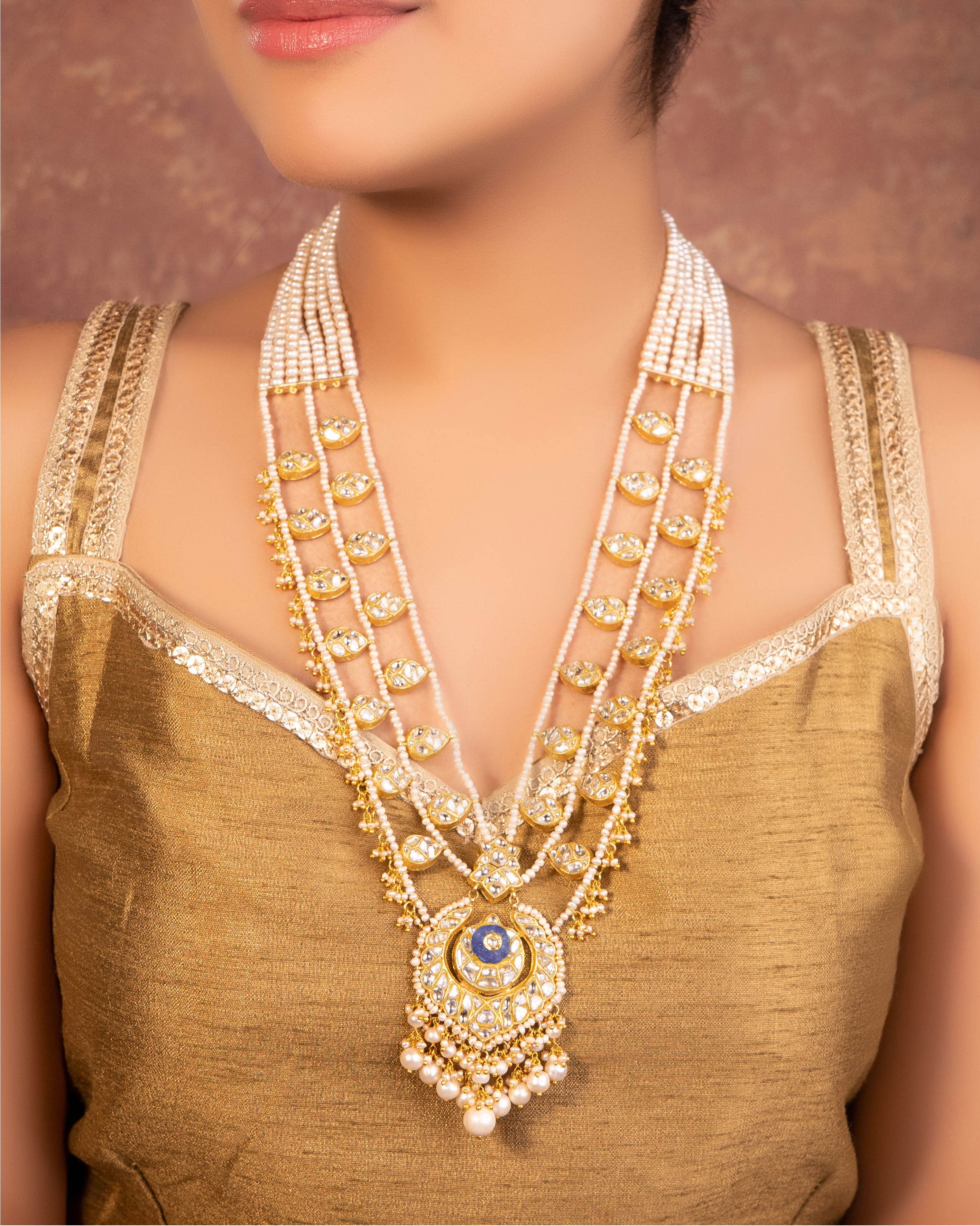 Sonali Polki Long Necklace
