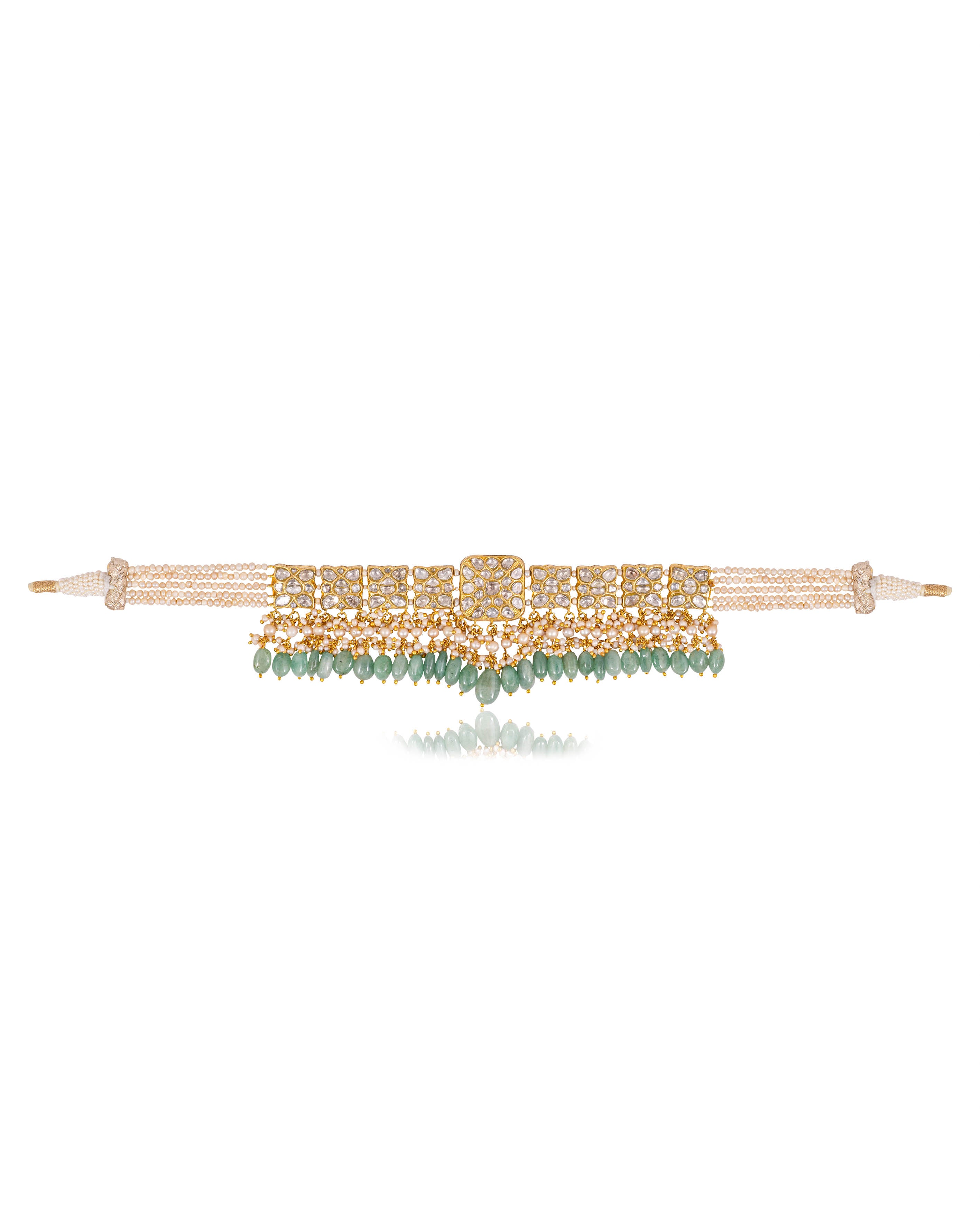 Naimi Choker And Adi Tops Polki Set