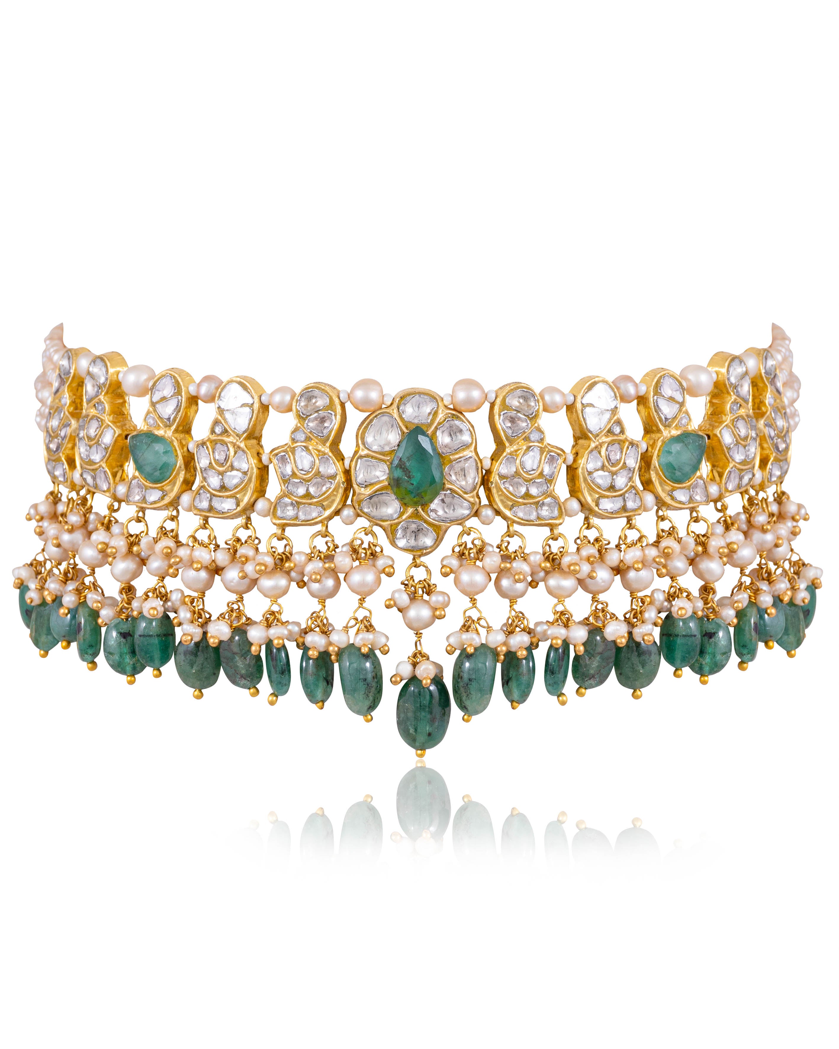 Shalini Choker And Ananya Tops Polki Set