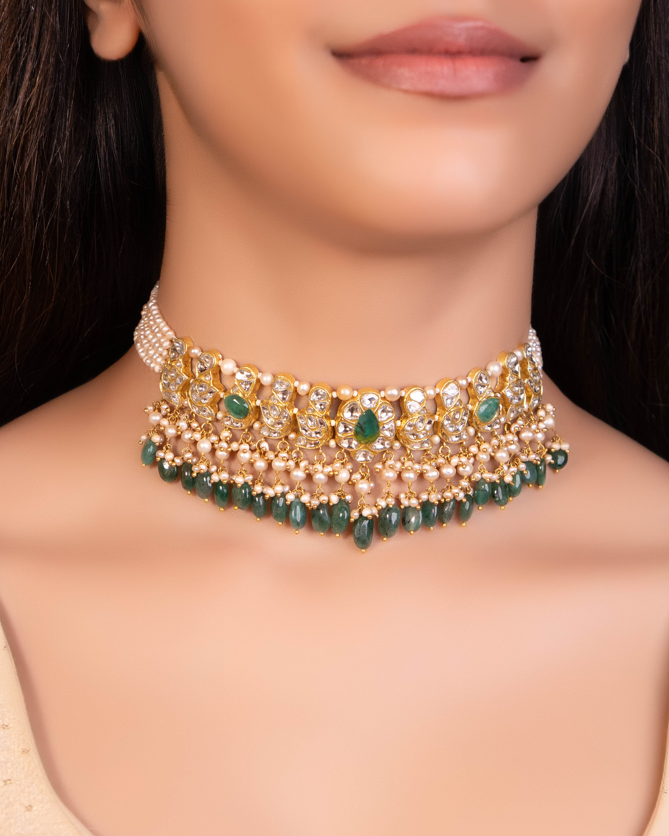 Shalini Choker And Ananya Tops Polki Set