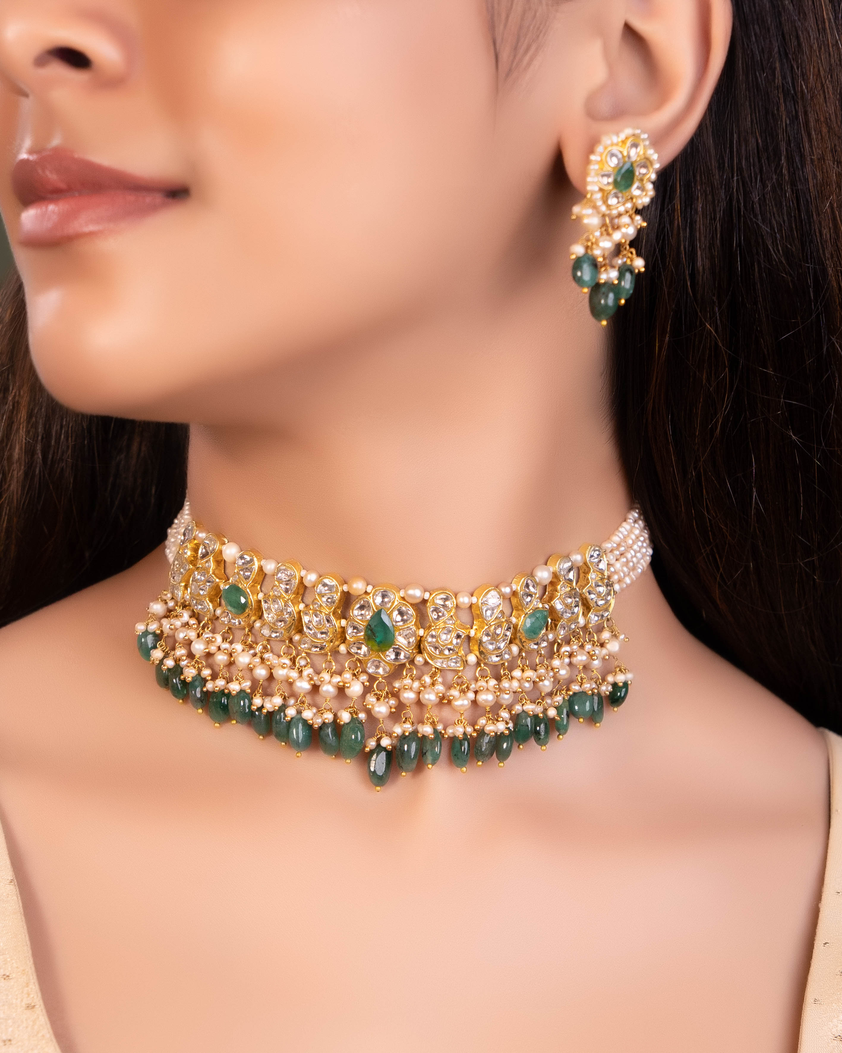 Shalini Choker And Ananya Tops Polki Set