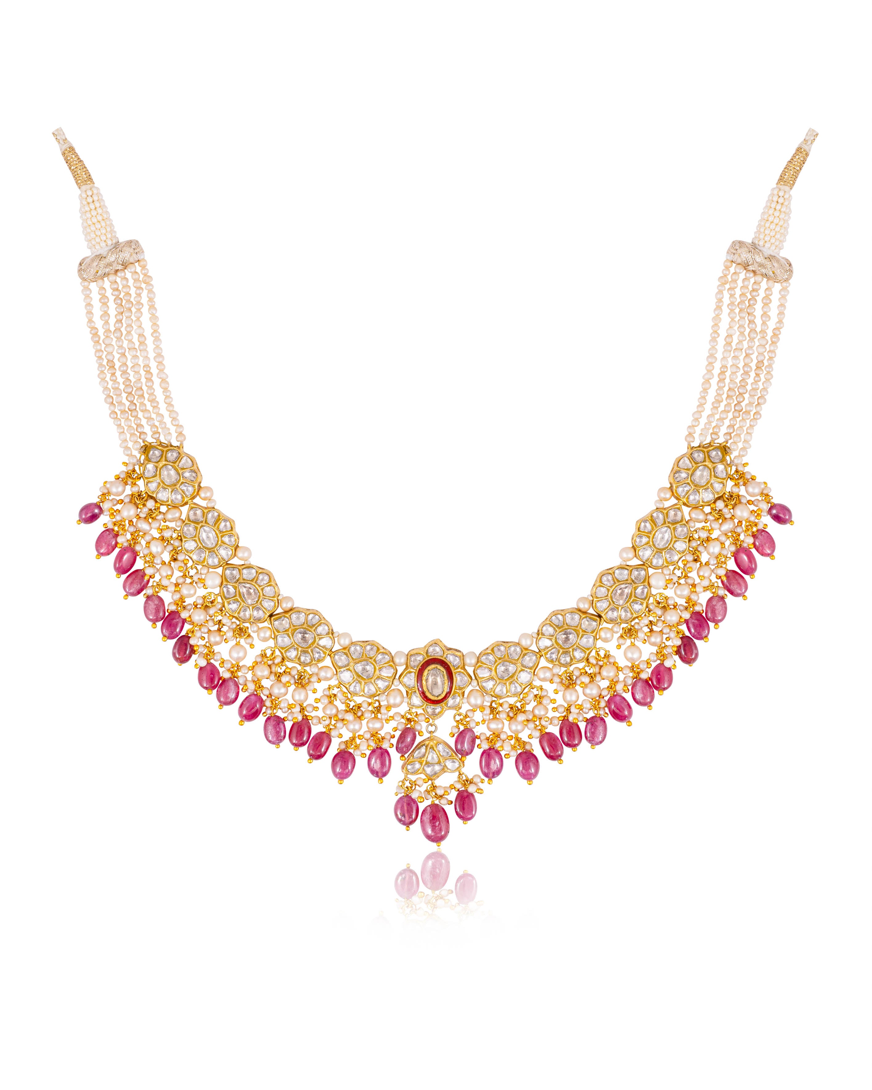 Depali Necklace And Shrestha Tops Polki Set