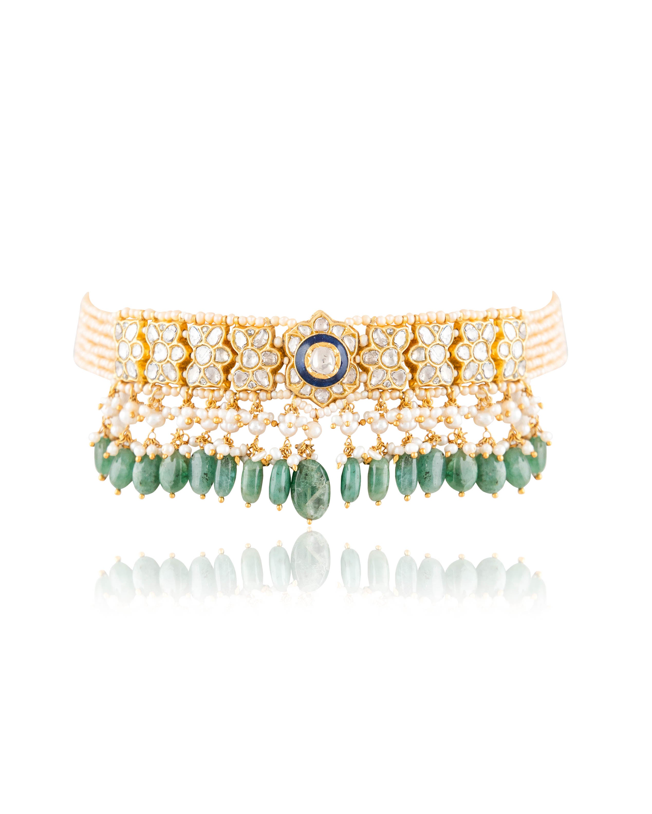 Sara Choker And Shruti Tops Polki Set