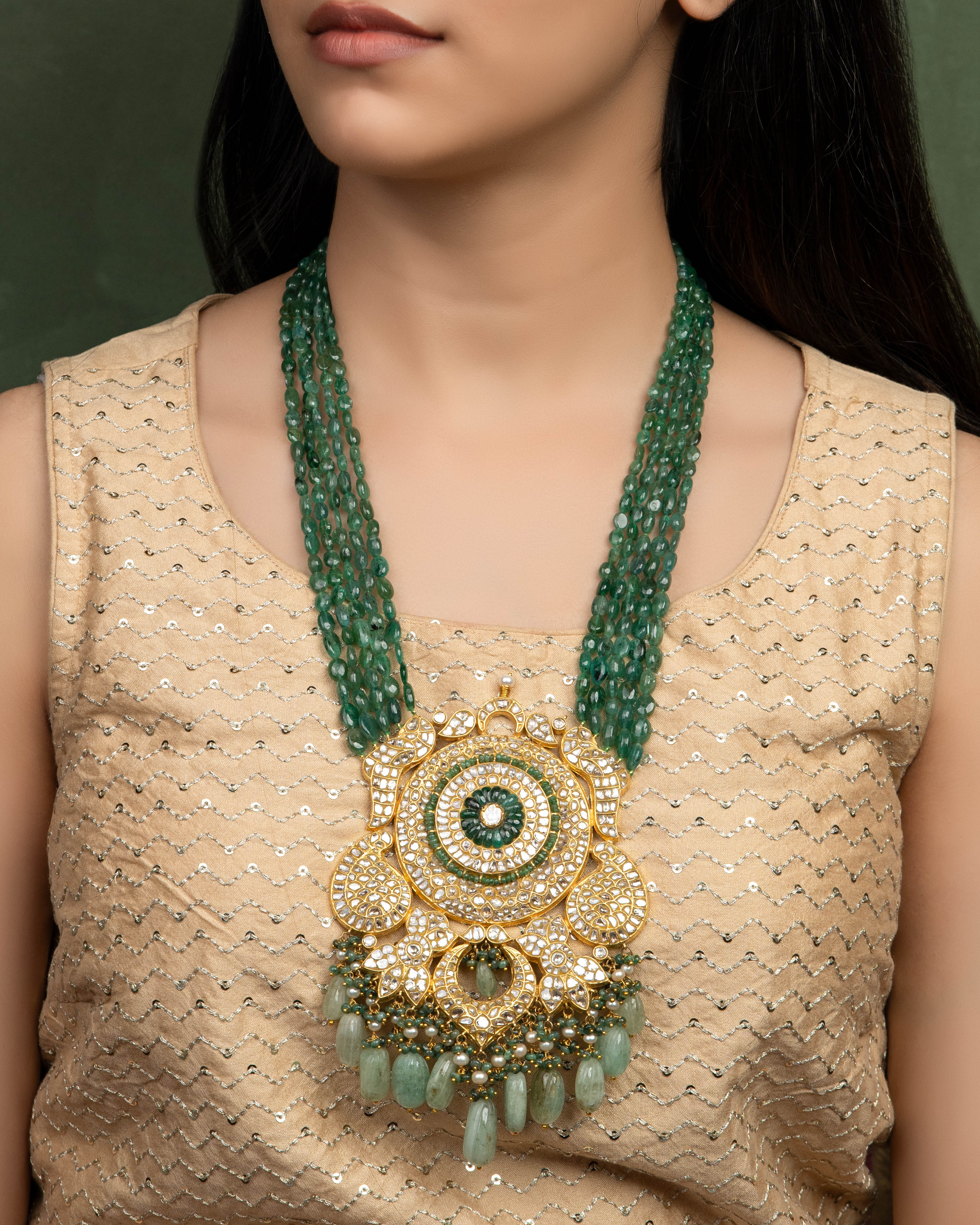 Sumitra Polki Bead Pendant