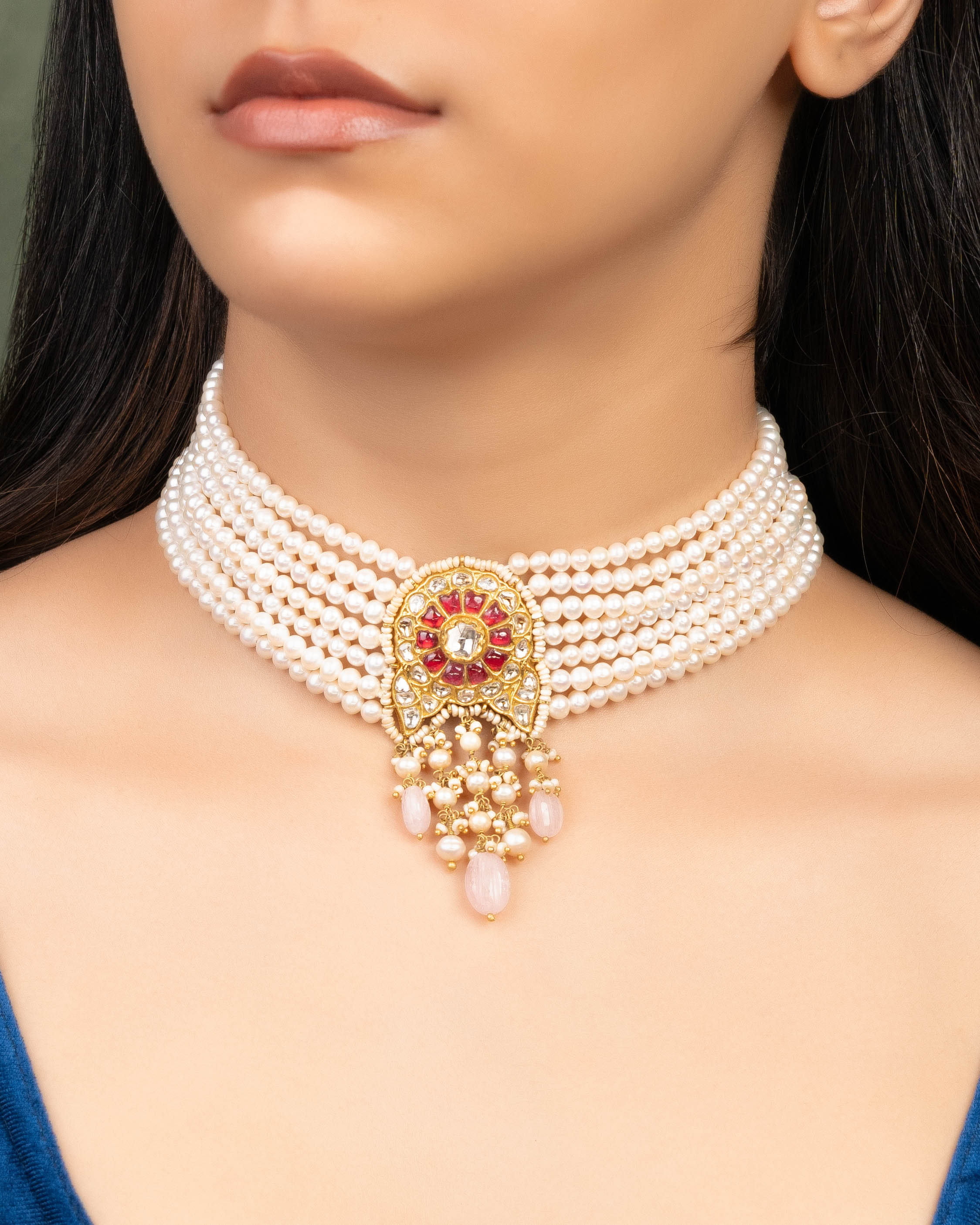 Riya Polki Bead Choker - NO ORDERS