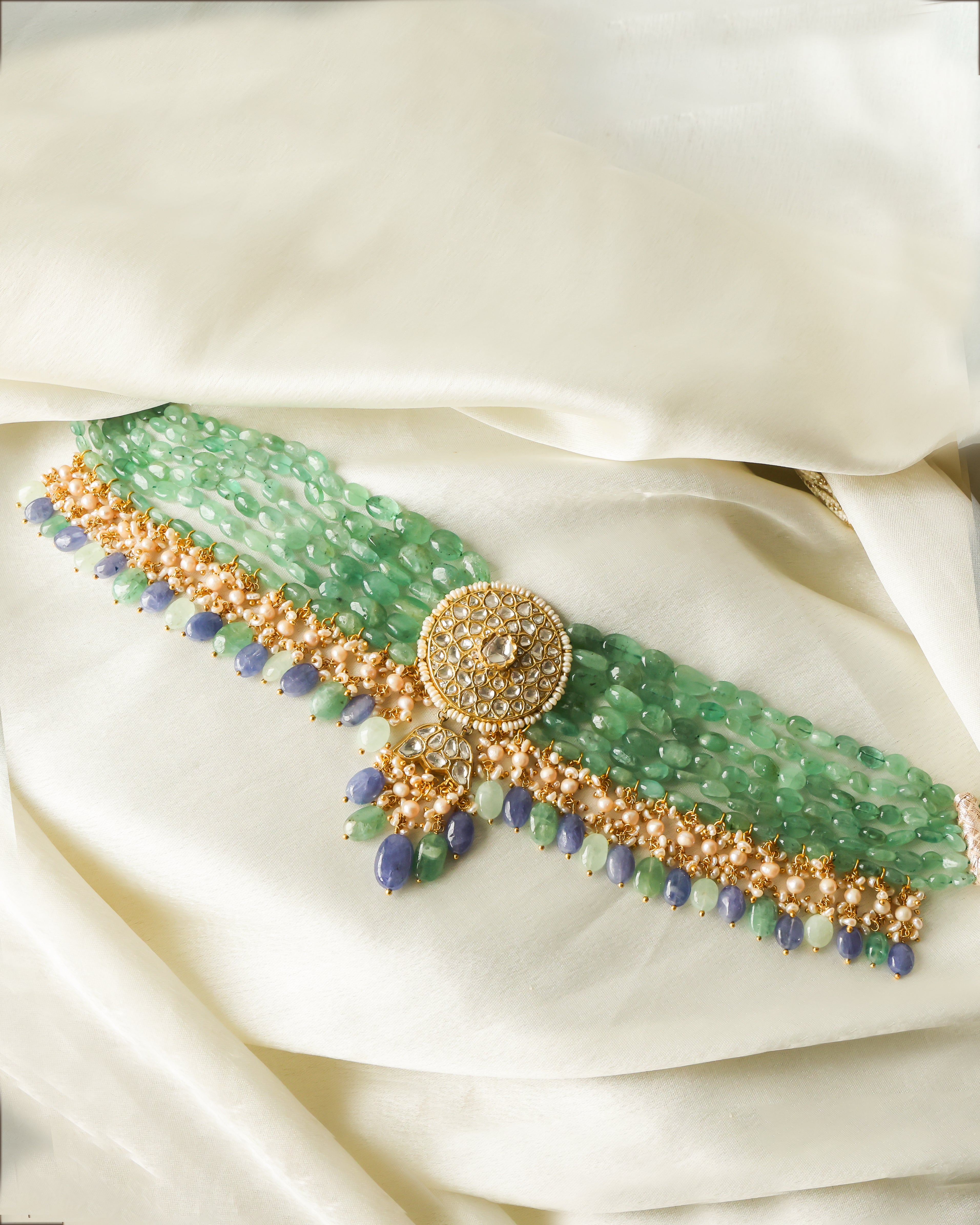 Chinmaye Polki Bead Choker - NO ORDERS
