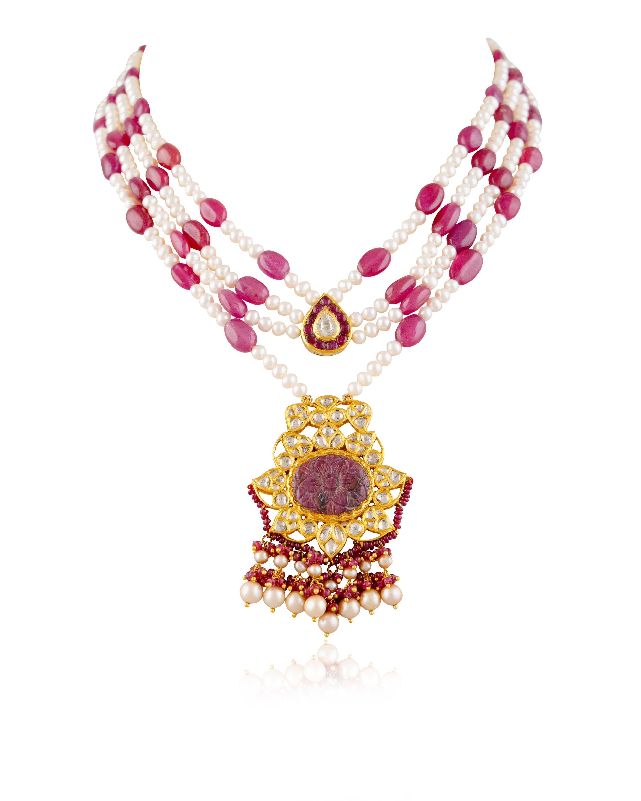 Rekha Polki Bead Pendant