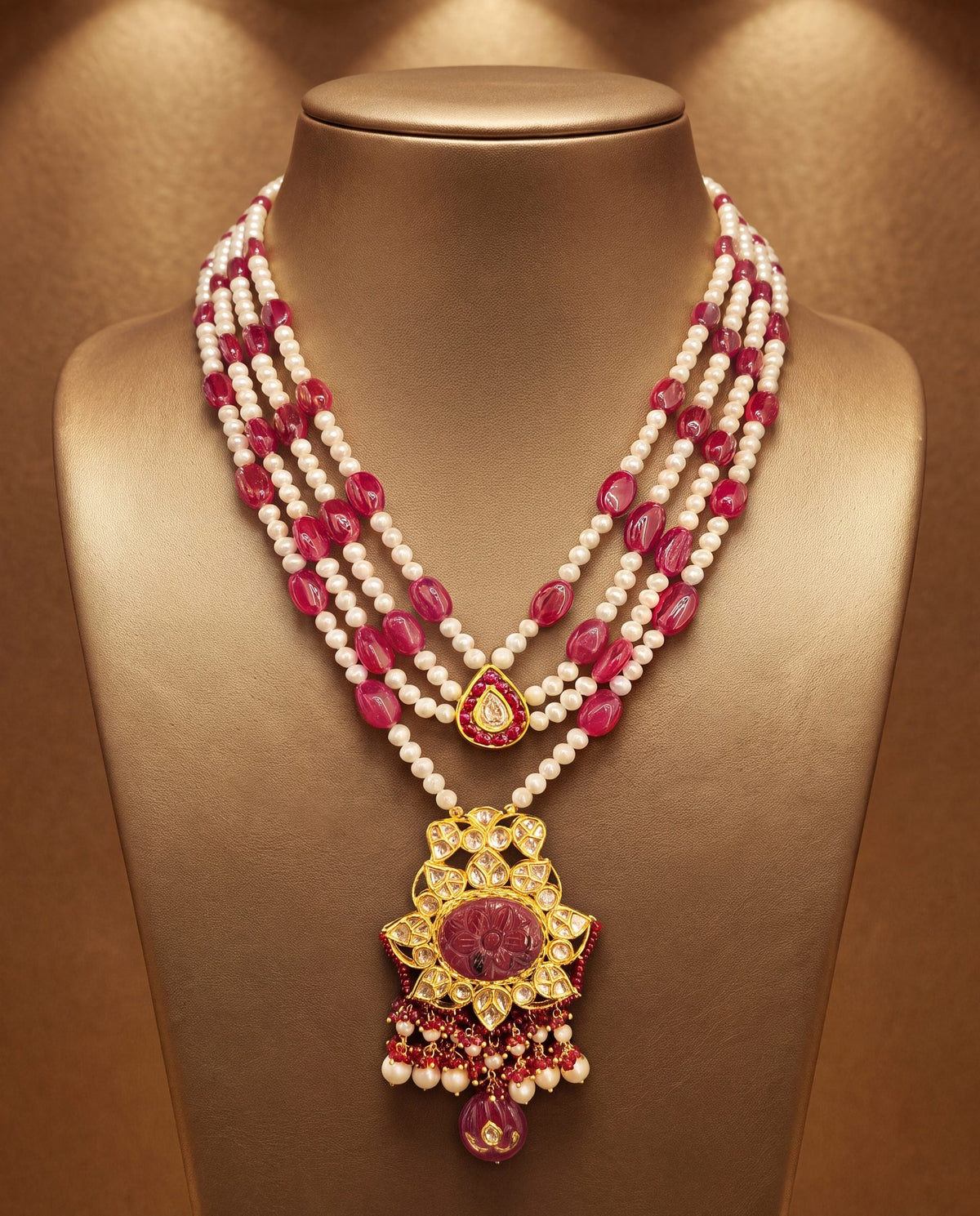Rekha Polki Bead Pendant