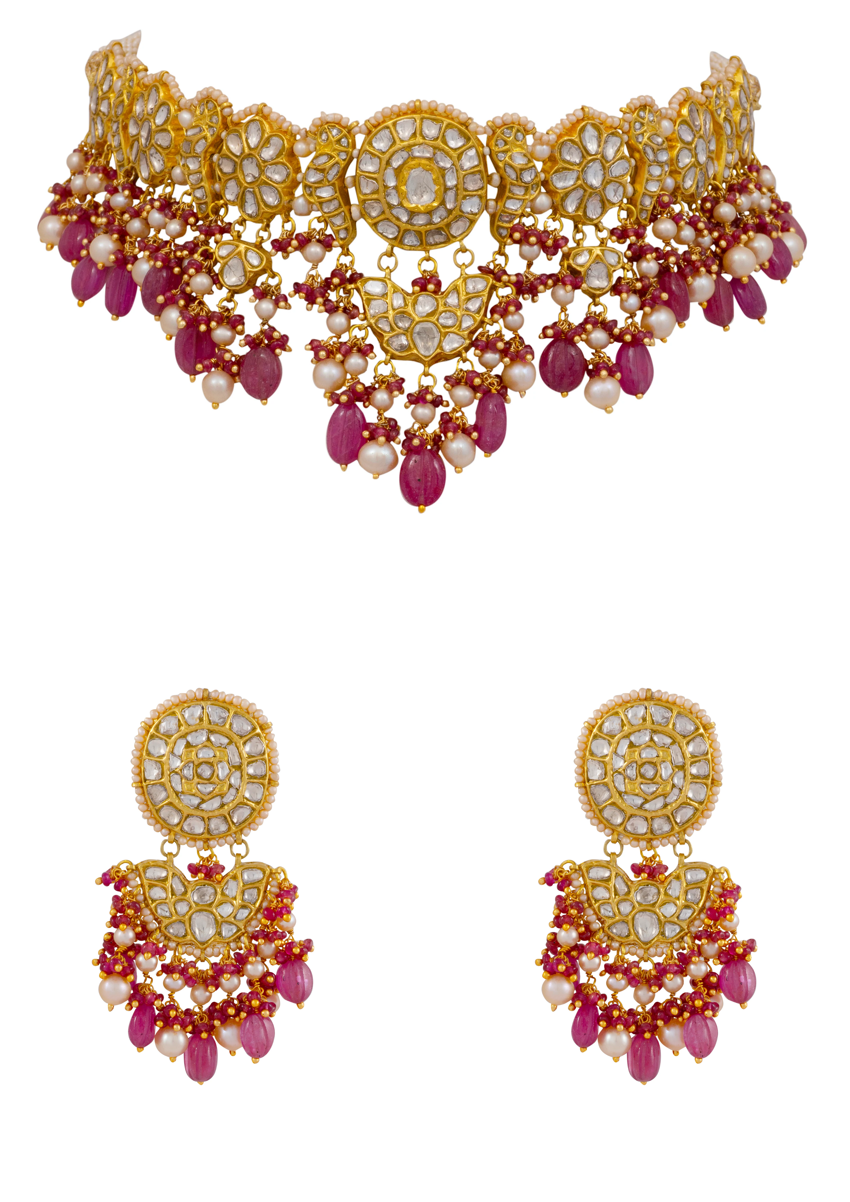Anoop Choker and Shakti Earrings Polki Set