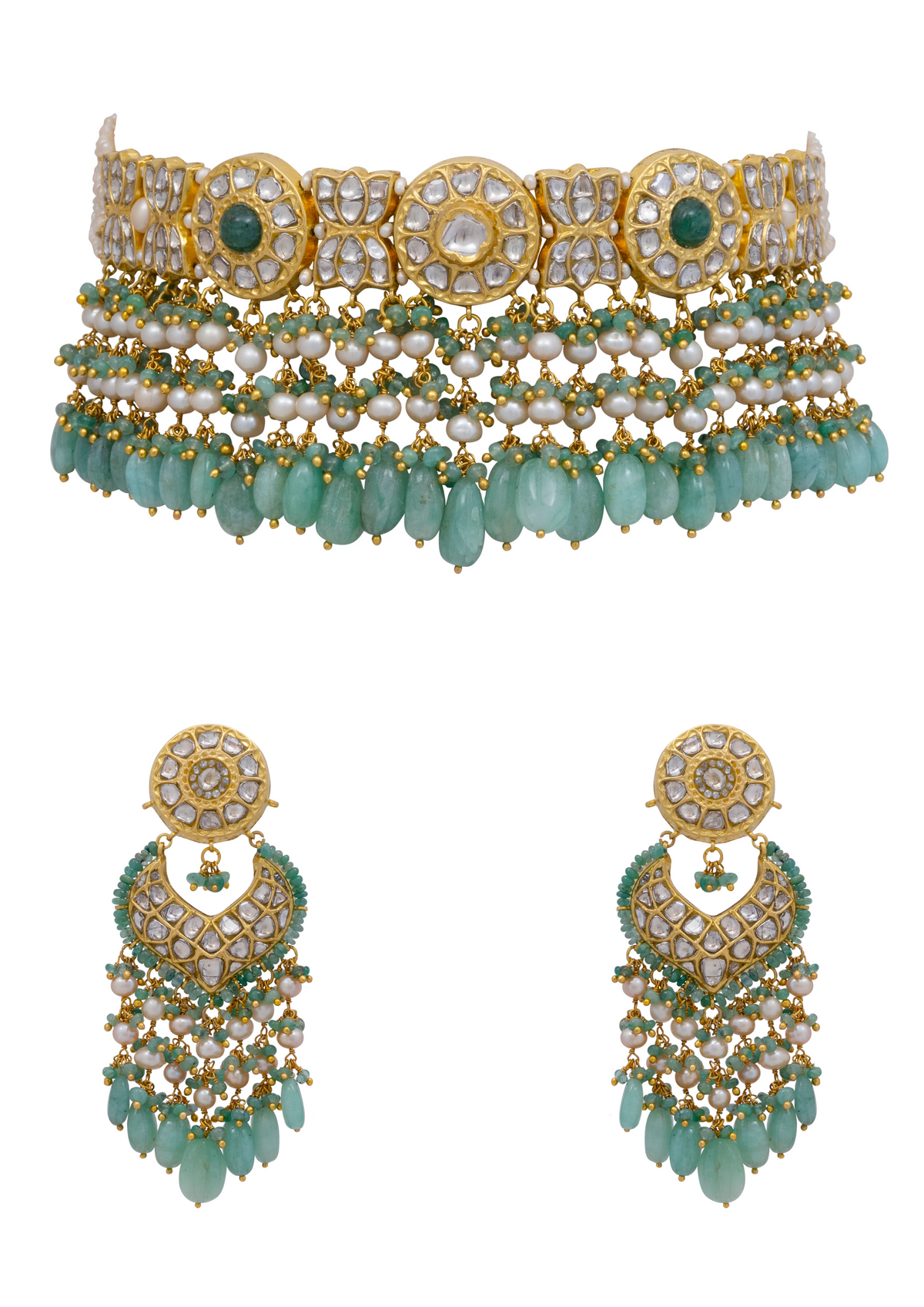 Sinta Choker and Lexy Chandbalis Polki Set
