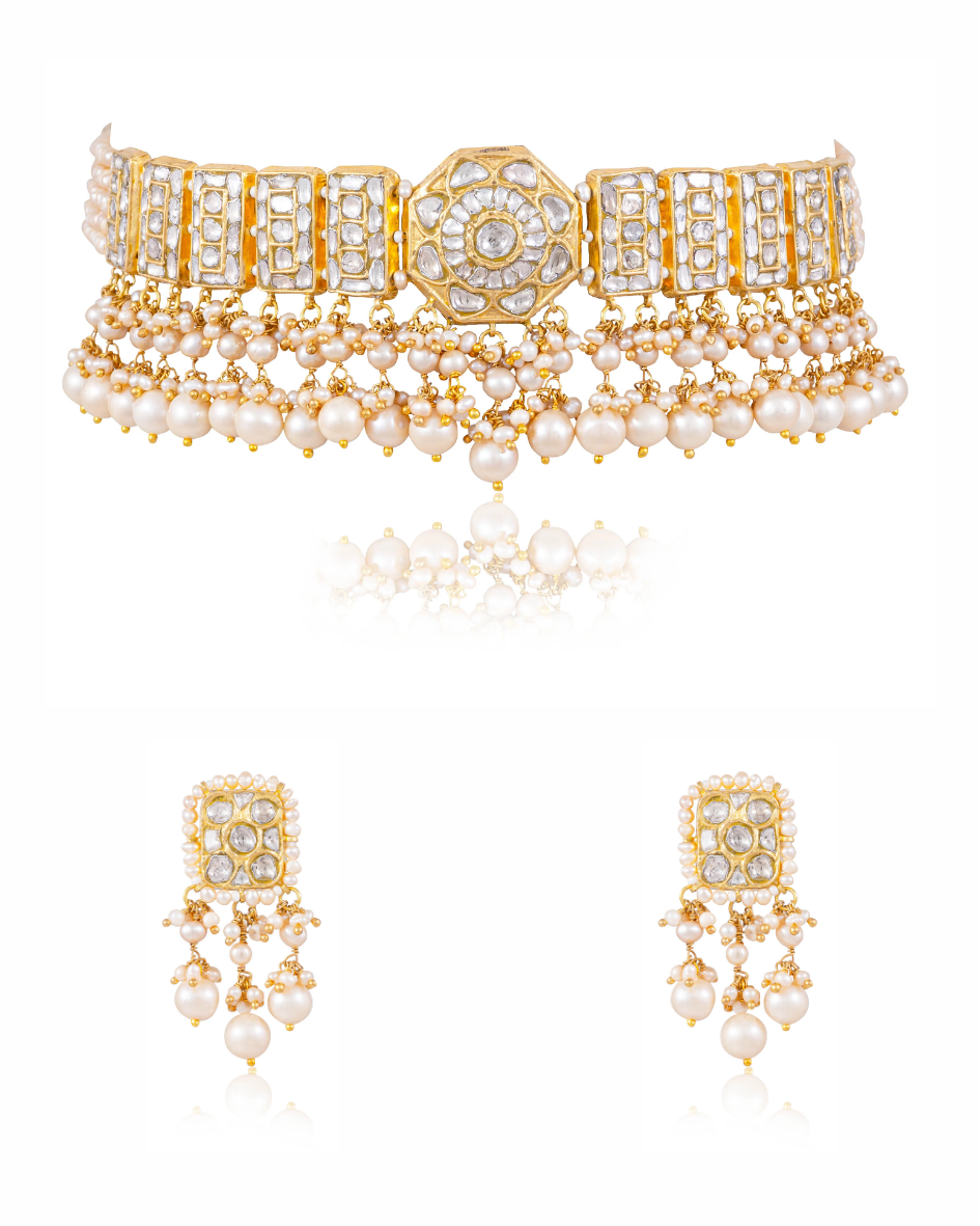 Kiran Choker And Anushka Tops Polki Set