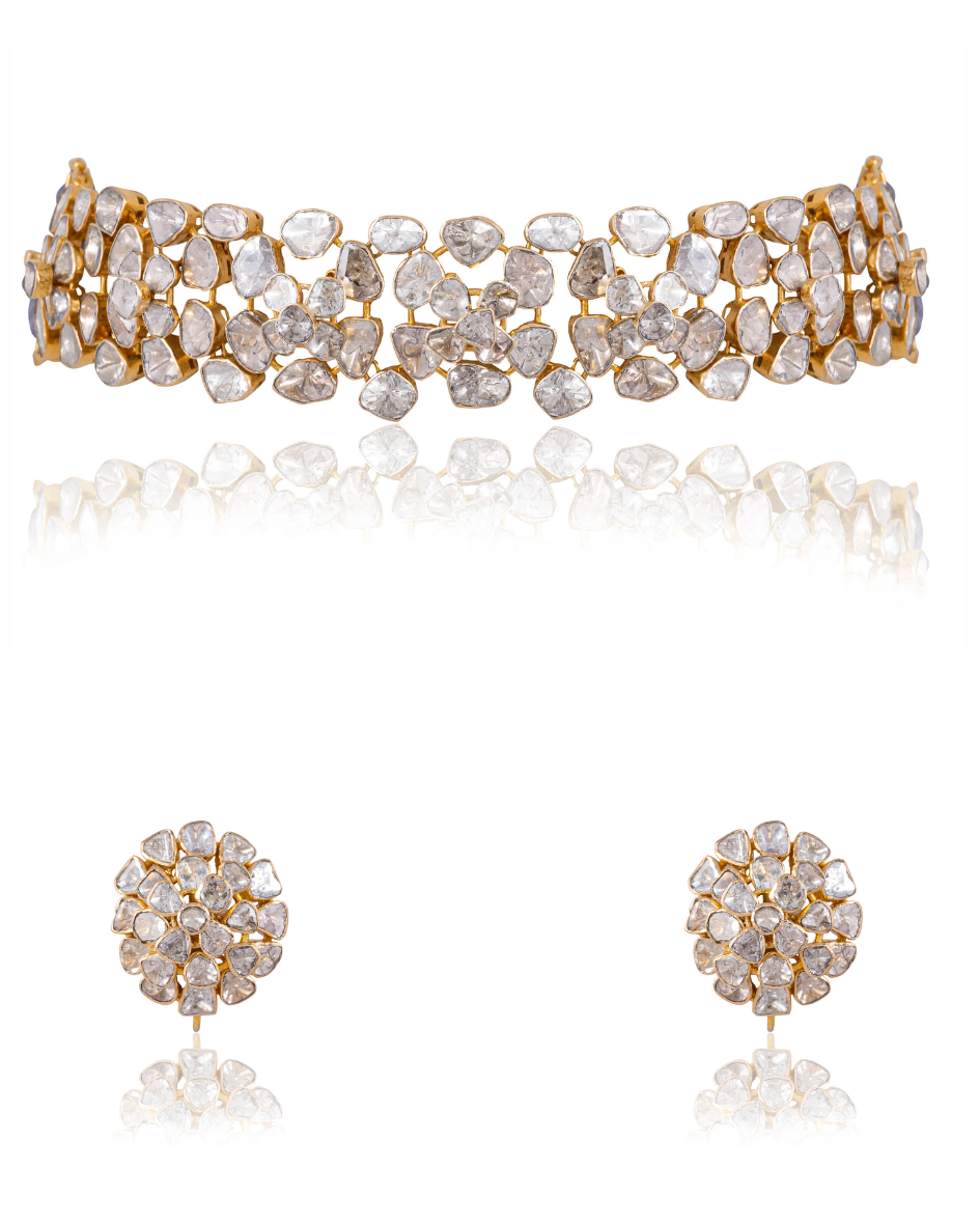 Tejal Choker And Samiksha Tops Polki Set