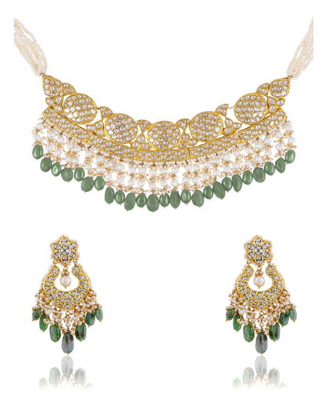 Nitika Choker And Rakhi Chandbalis Polki Set