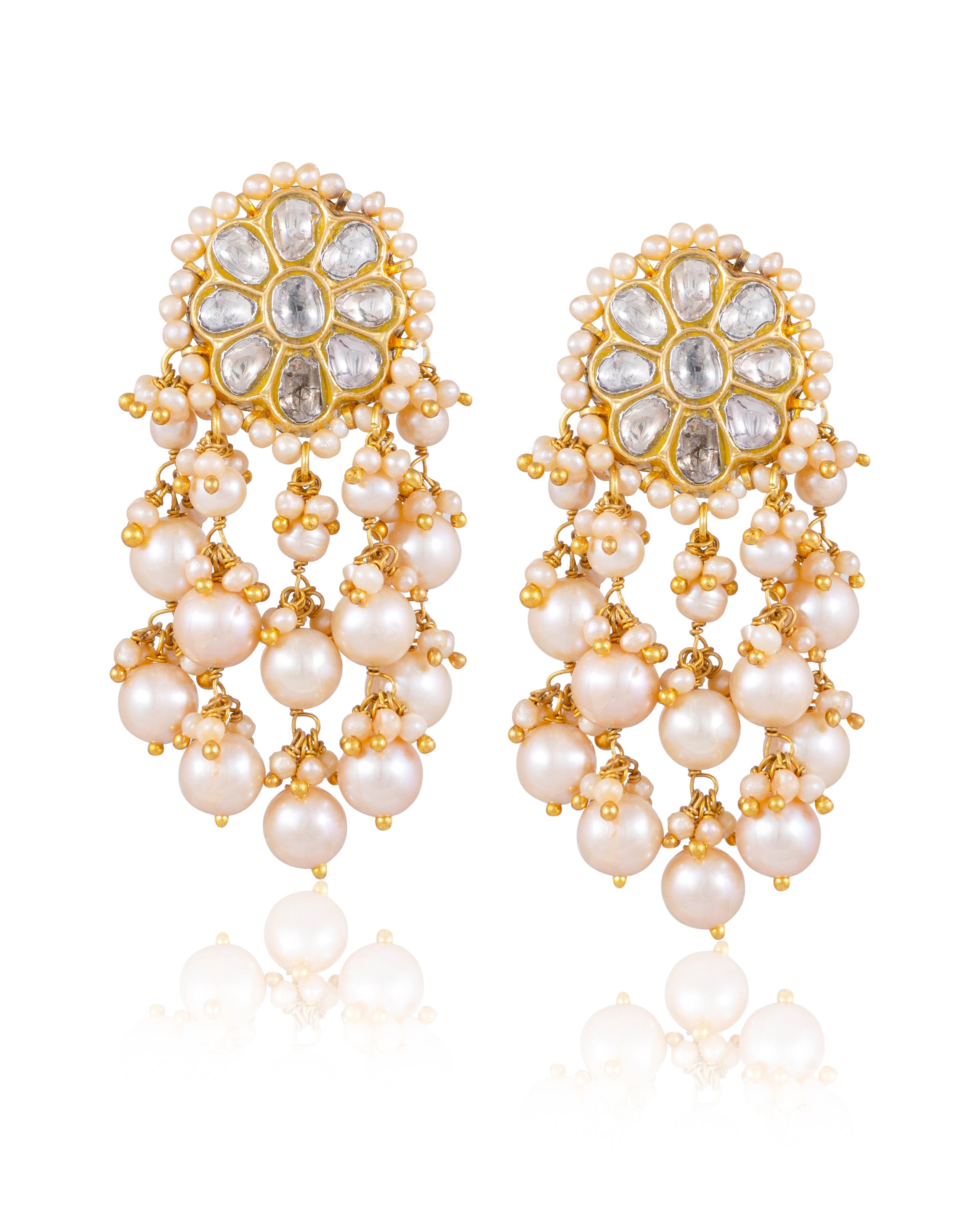 Simone Necklace And Kinza Tops Polki Set