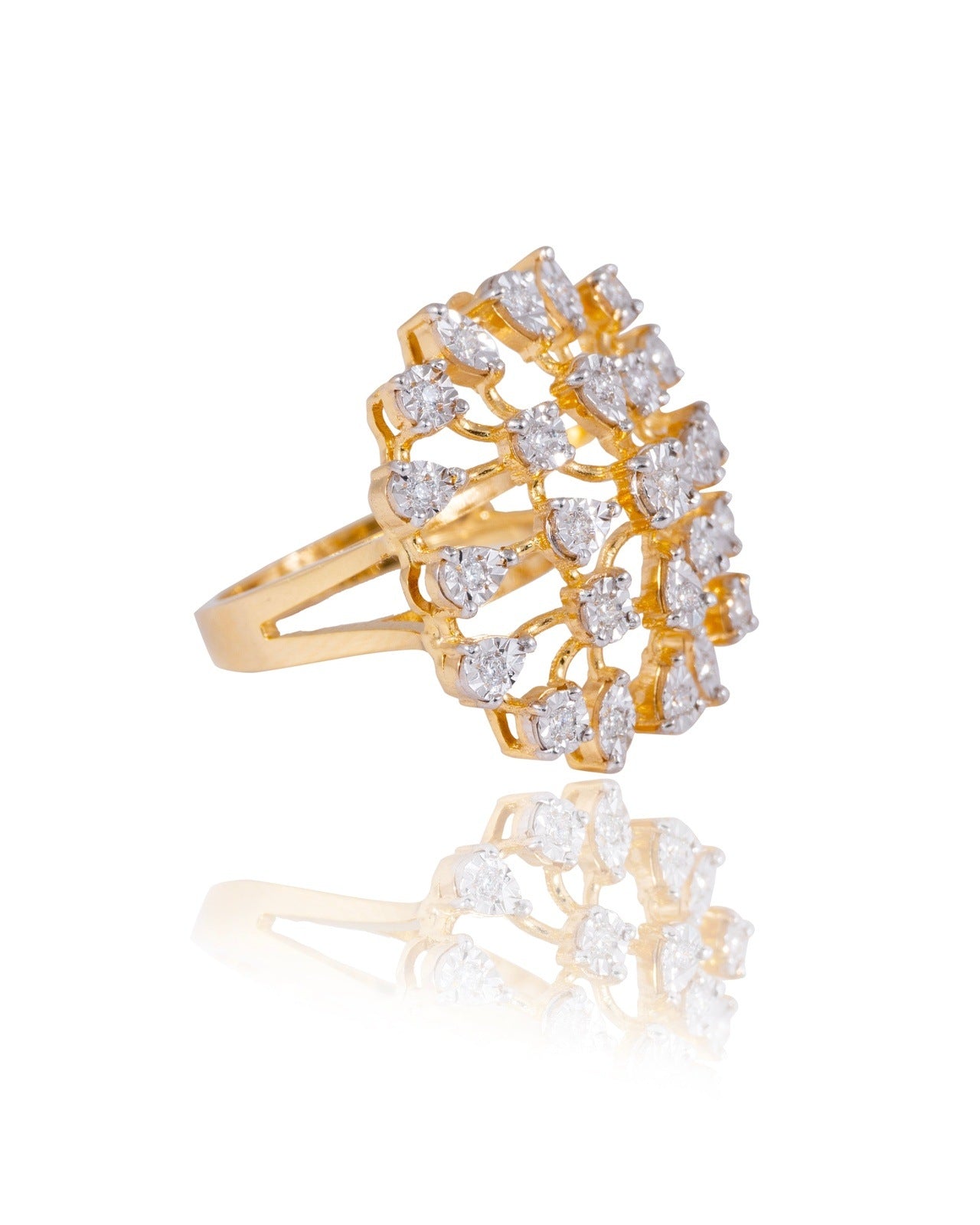 gold diamond ring for women