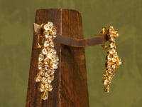 Saloni Necklace And Alvina Long Earrings Polki Set