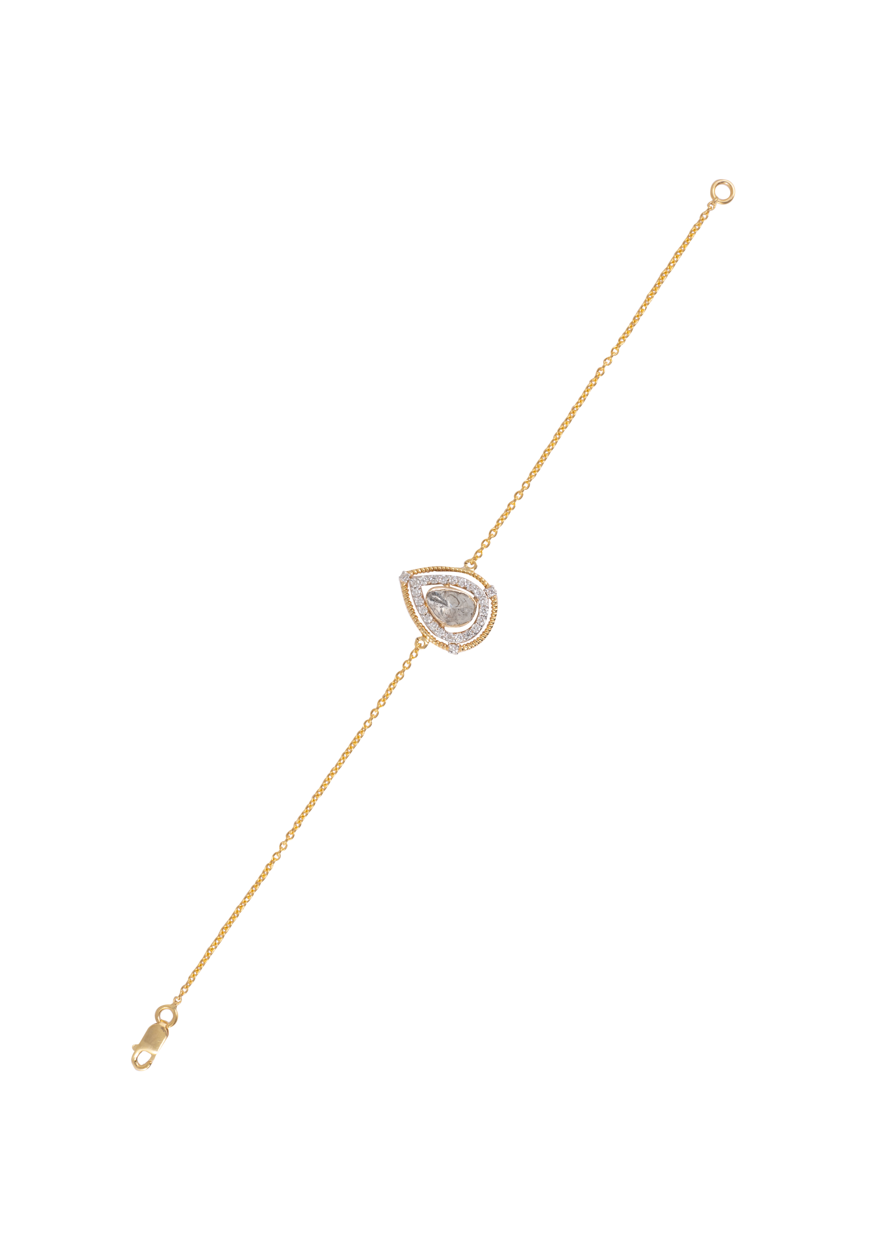 Tina Polki And Diamond Minimal Bracelet