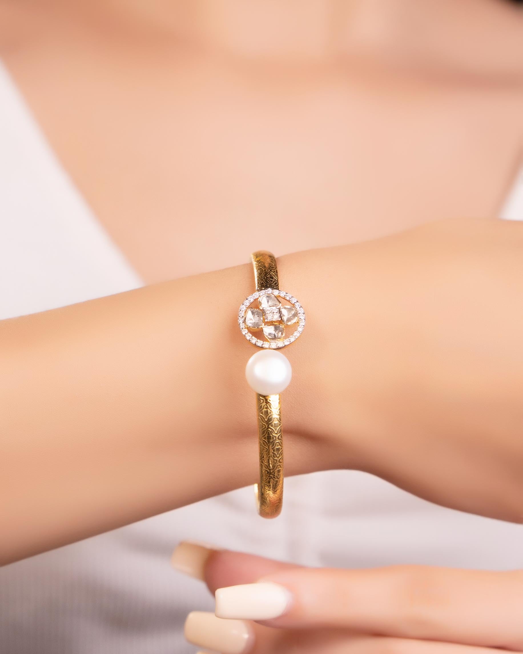 Madeli Polki And Diamond Bracelet - NO ORDERS