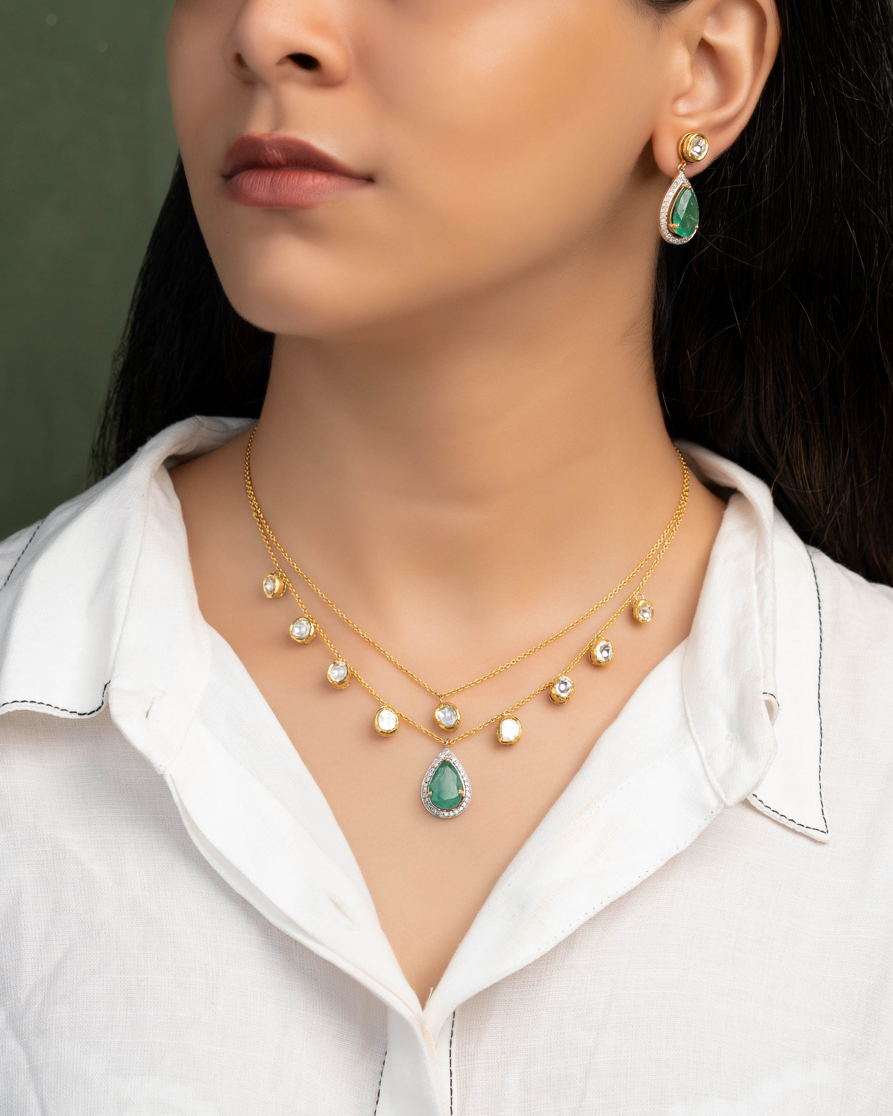 Nira Polki And Diamond Pendant