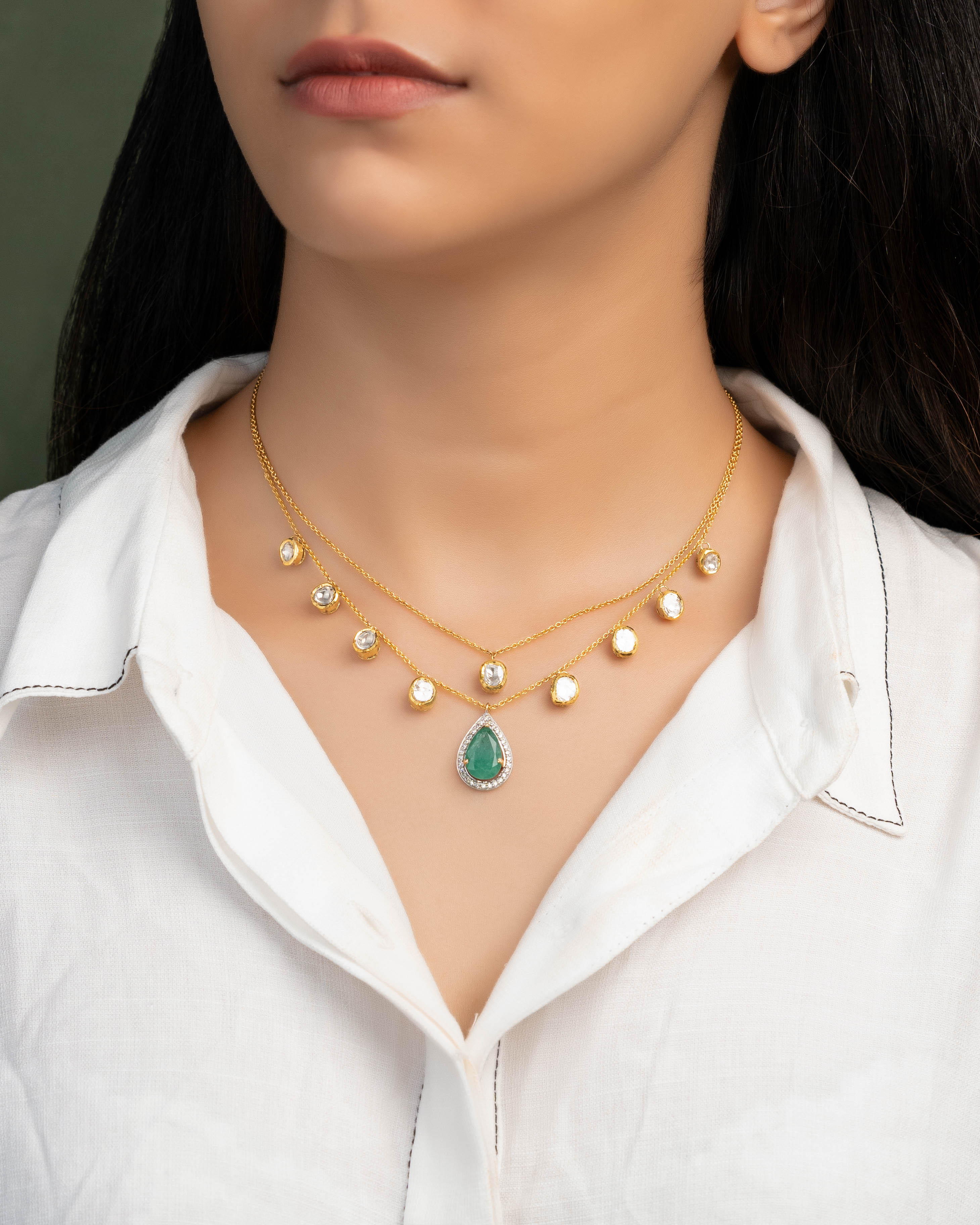 Nira Polki And Diamond Pendant