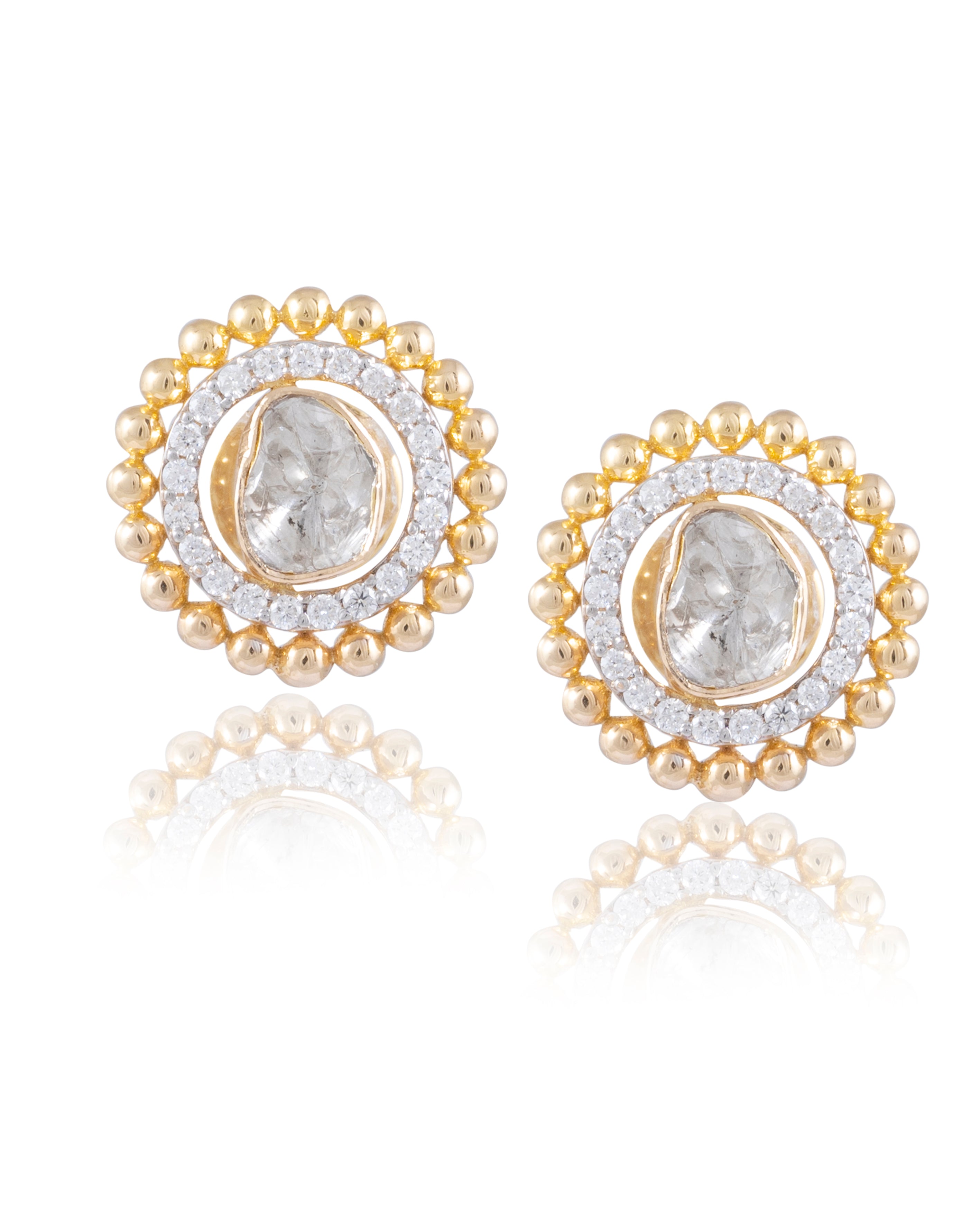 Ofelia Polki And Diamond Earrings