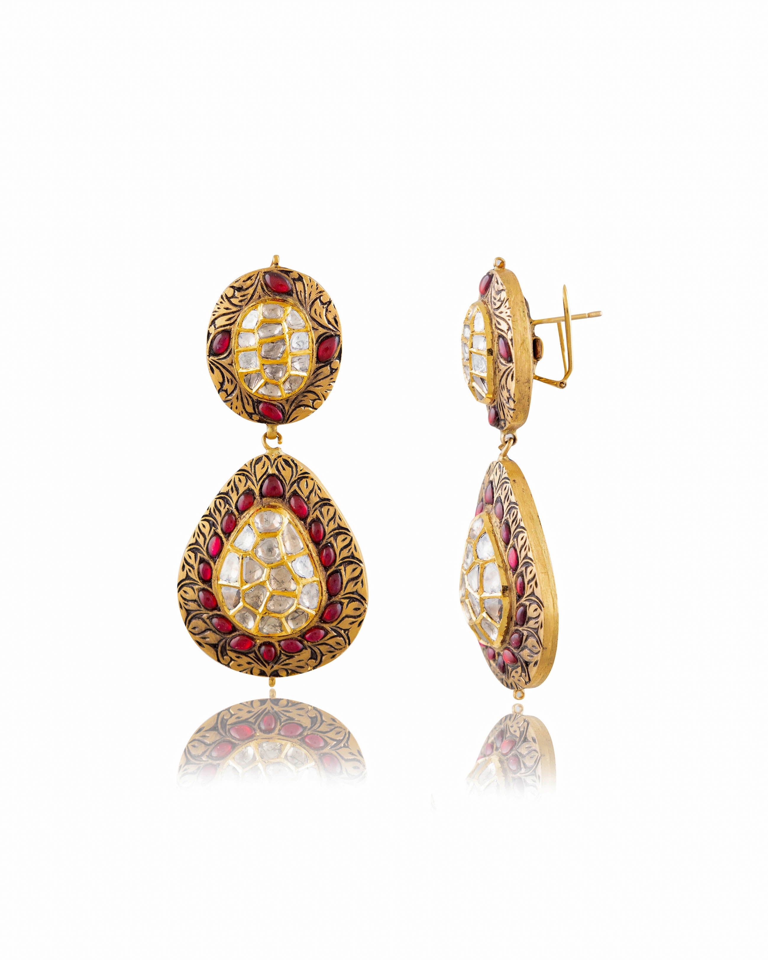 Narelle Jadau Polki Long Earrings