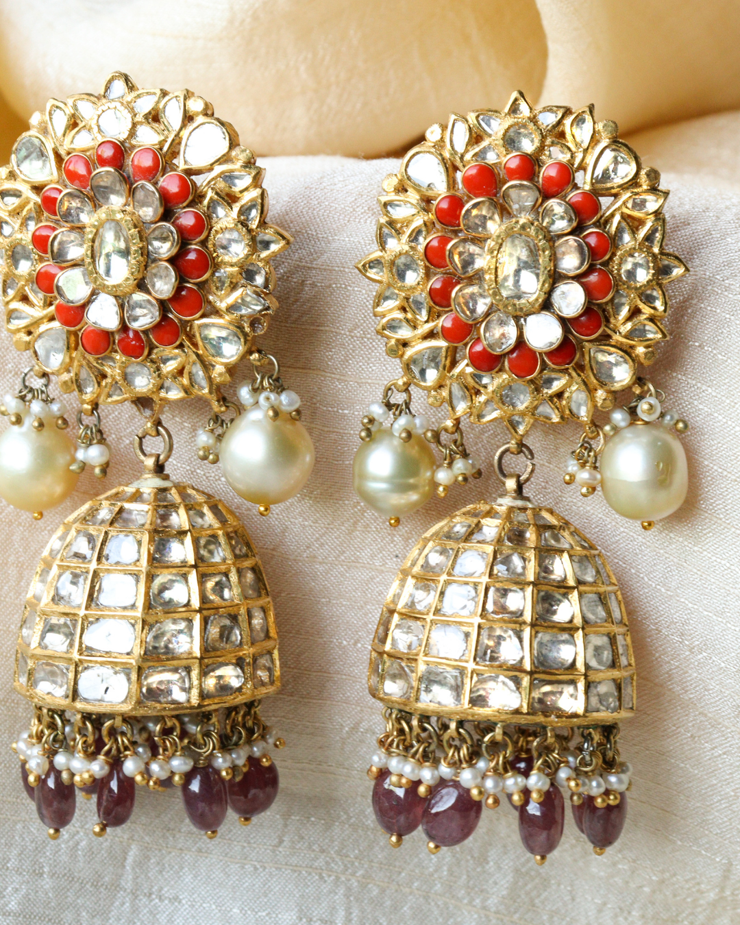 Nandita Jadau Polki Jhumkas