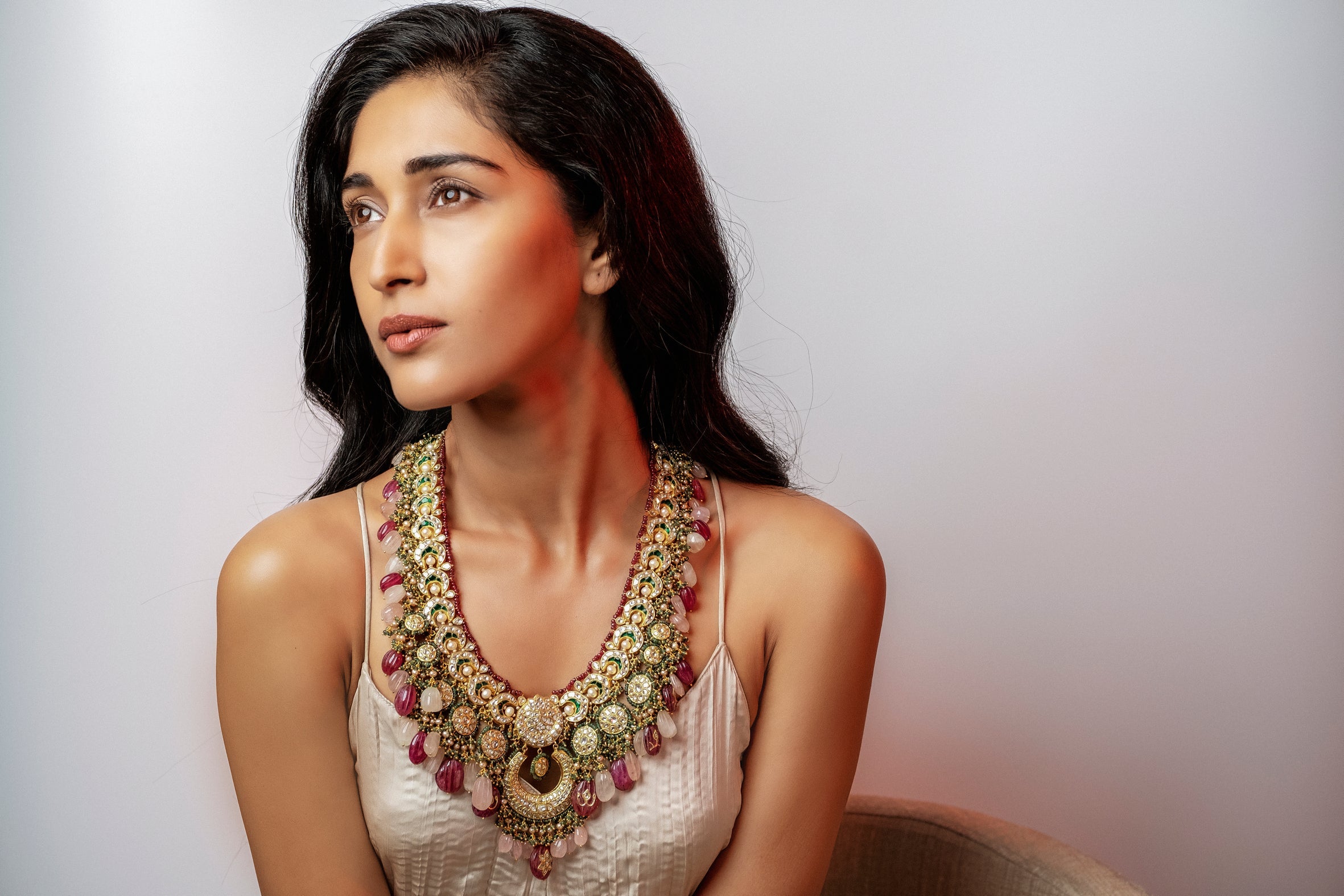 Shaonda Polki Long Necklace