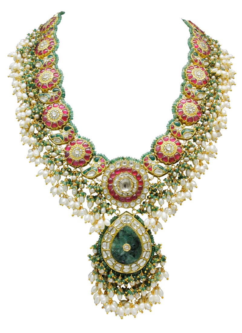 Charvi Polki And Diamond Long Necklace – Tyaani Jewellery LLP